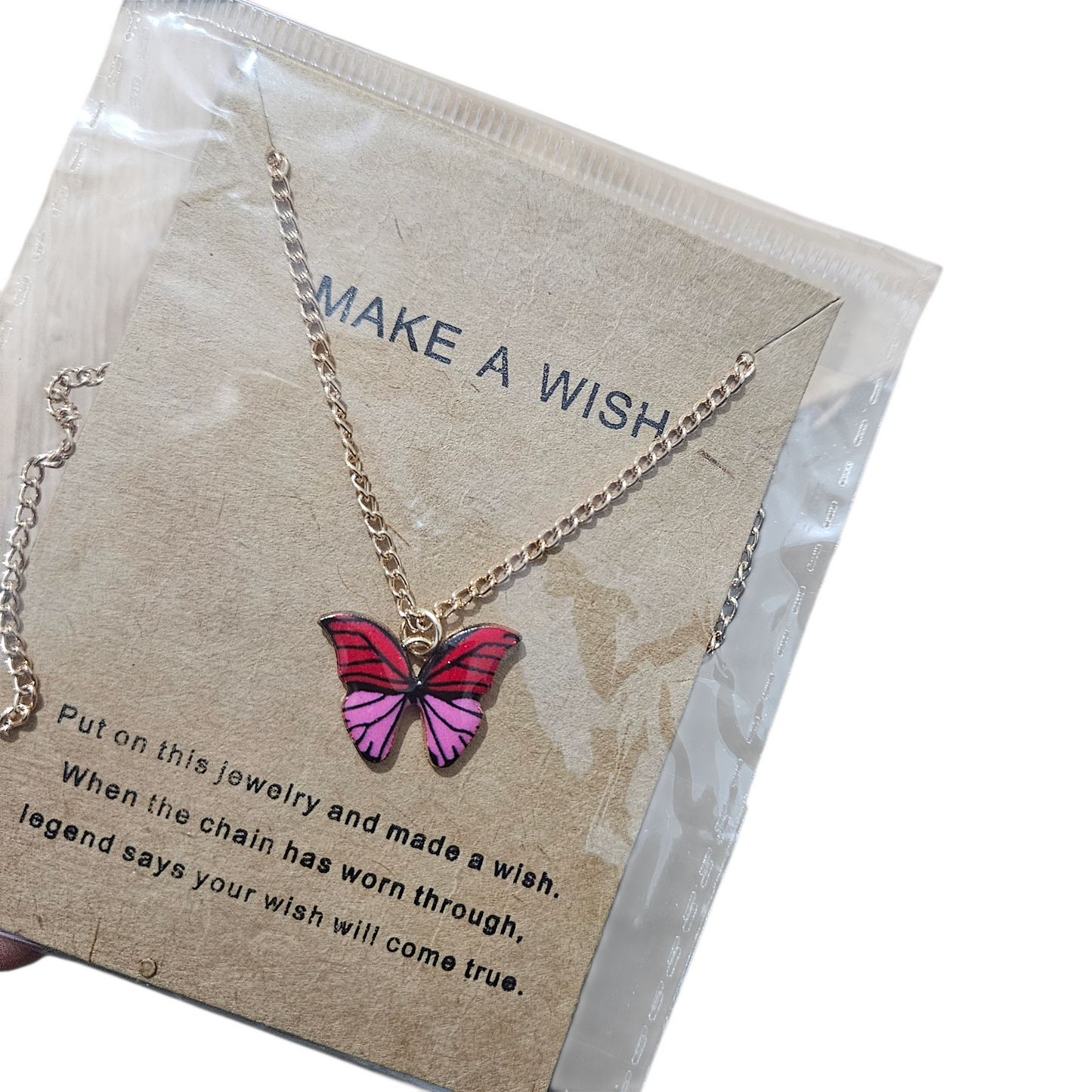 MAKE A WISH שרשרת פרפר חדשה