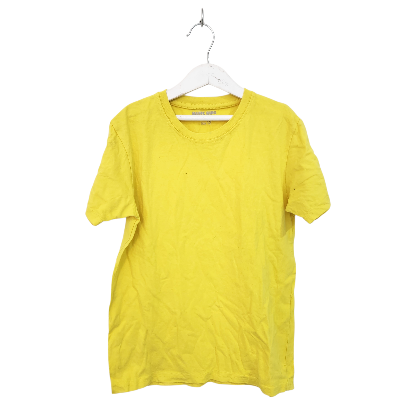 BASIC חולצה קצרה צהובה לילדים גיל 12