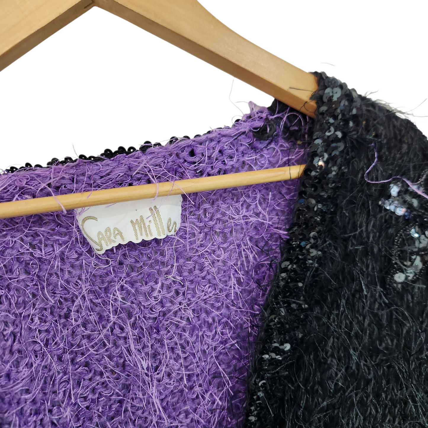 SARA MILLER סוודר וינטג' לאישה מידה XL