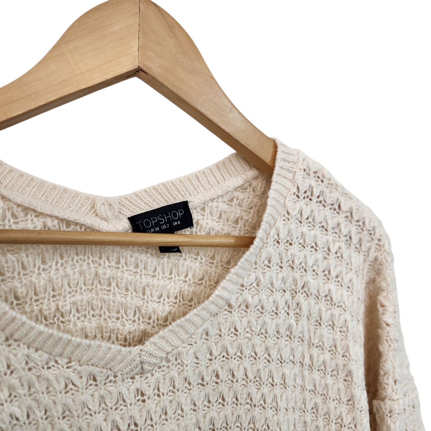 TOPSHOP סוודר אוברסייז לאישה מידה 34