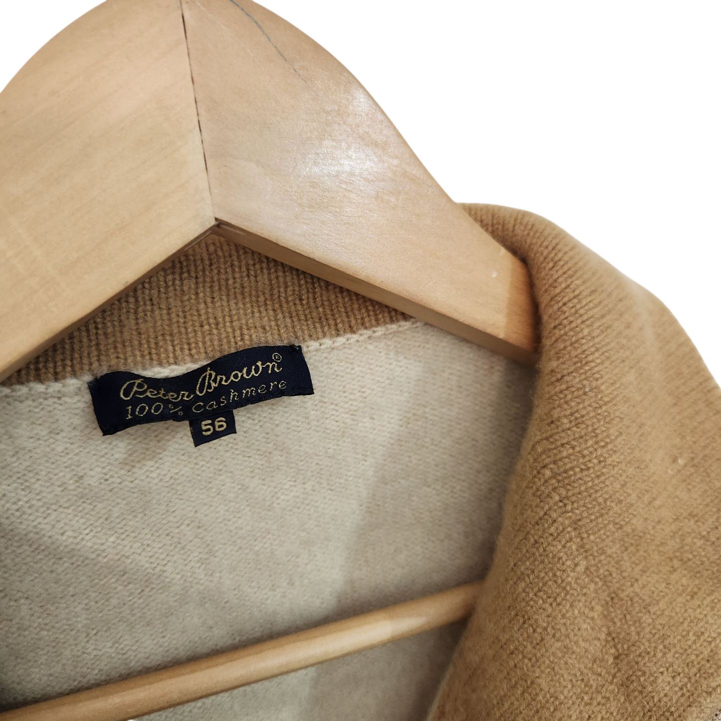 PETER BROWN חולצת סריג לאישה מידה L- כתם פיצי