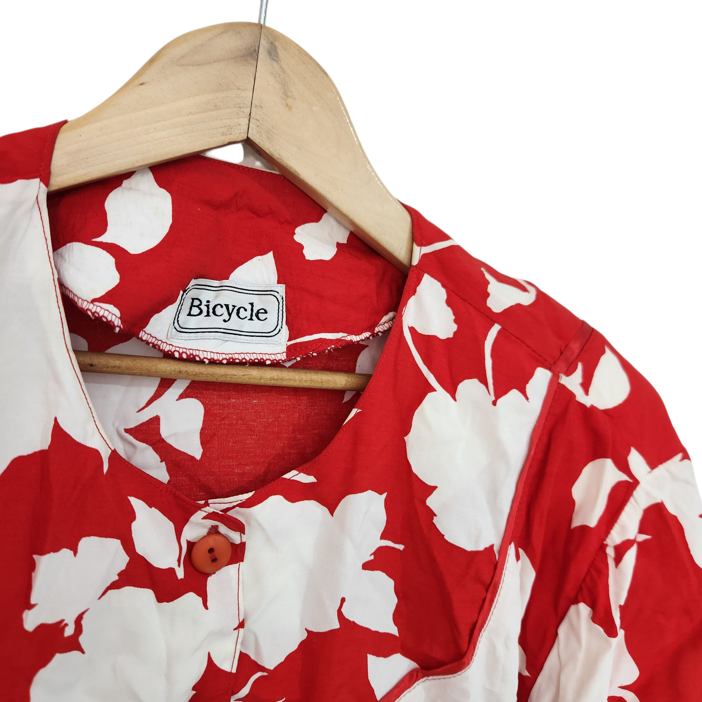 BICYCLE שמלת וינטג' עם כריות כתפיים לאישה מידה XL כתם