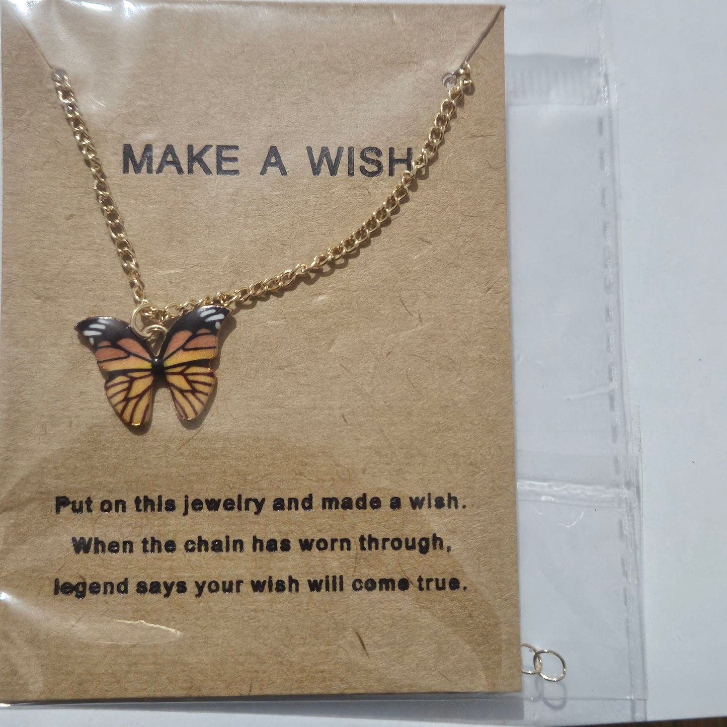 MAKE A WISH שרשרת פרפר חדשה