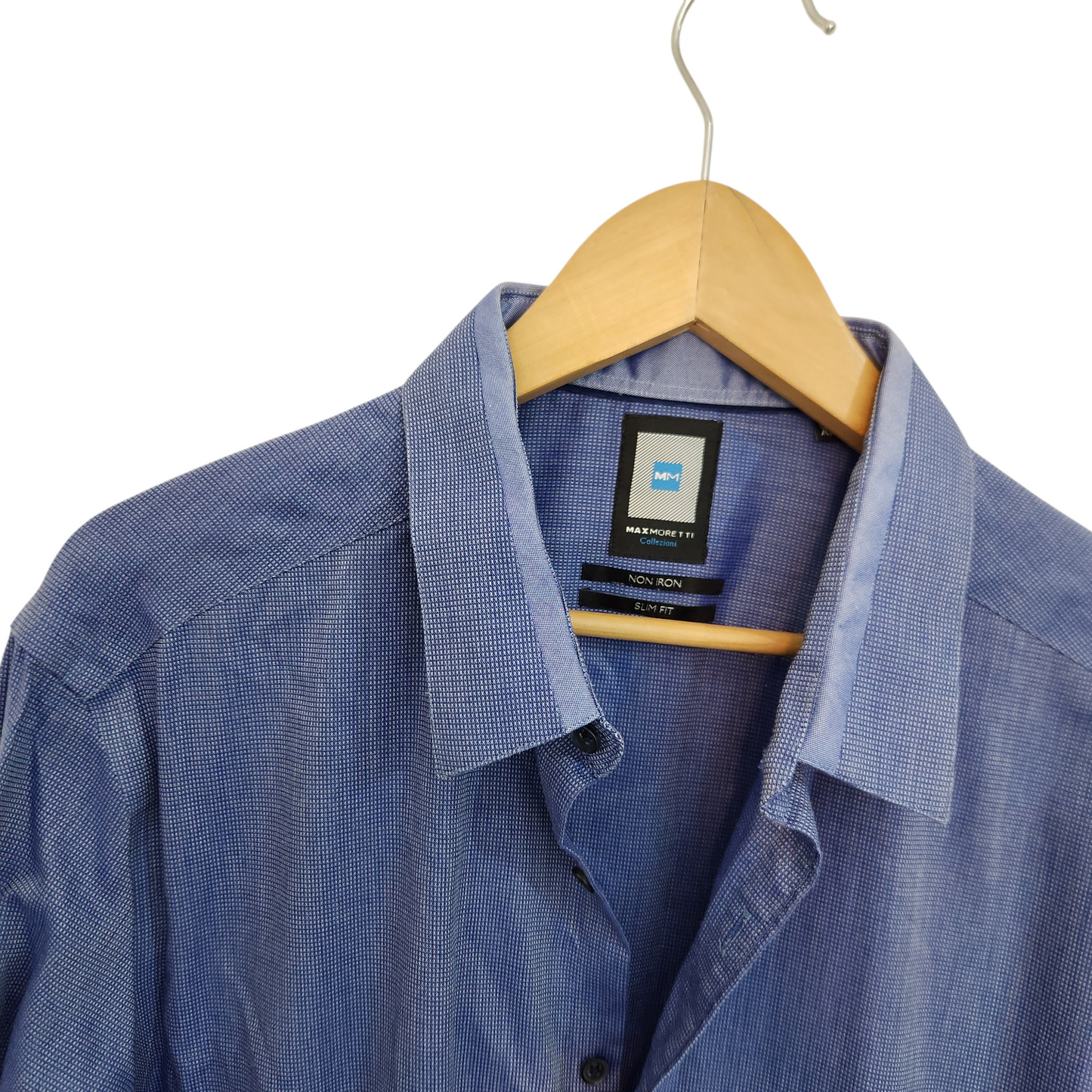 MAX MORETTI SLIM FIT חולצה ארוכה מכופתרת לגבר מידה XXL