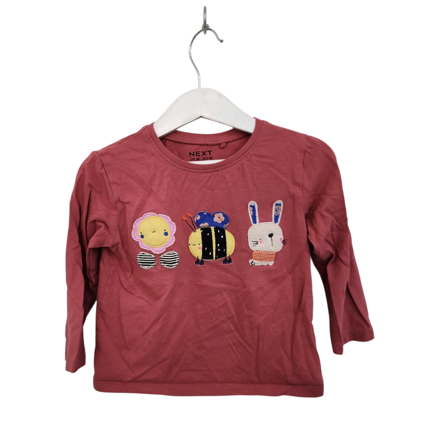 NEXT חולצה ארוכה דקה לילדות גיל 2-3