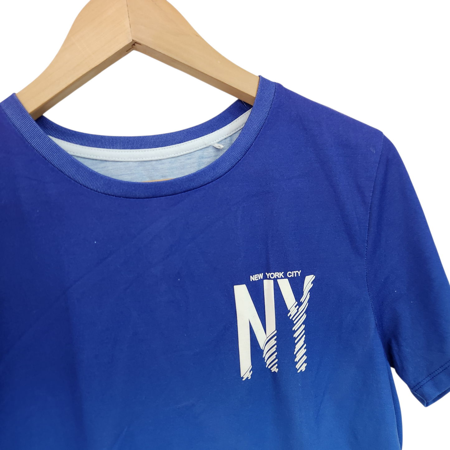 PRIMARK חולצה קצרה כחולה לילדים | גיל 13–14 (164 ס"מ)