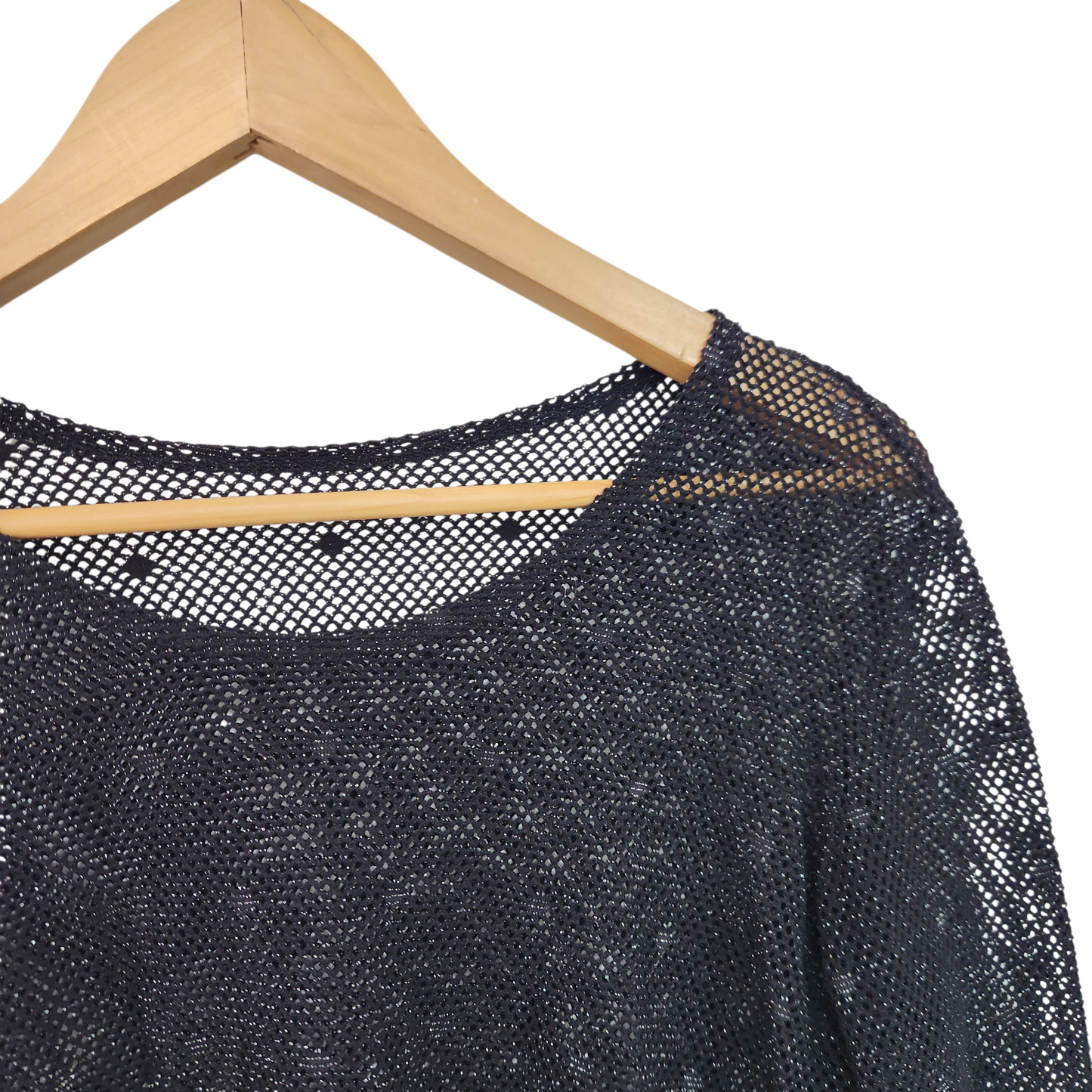 חולצת רשת שחורה – שרוול ארוך | לאישה מידה M