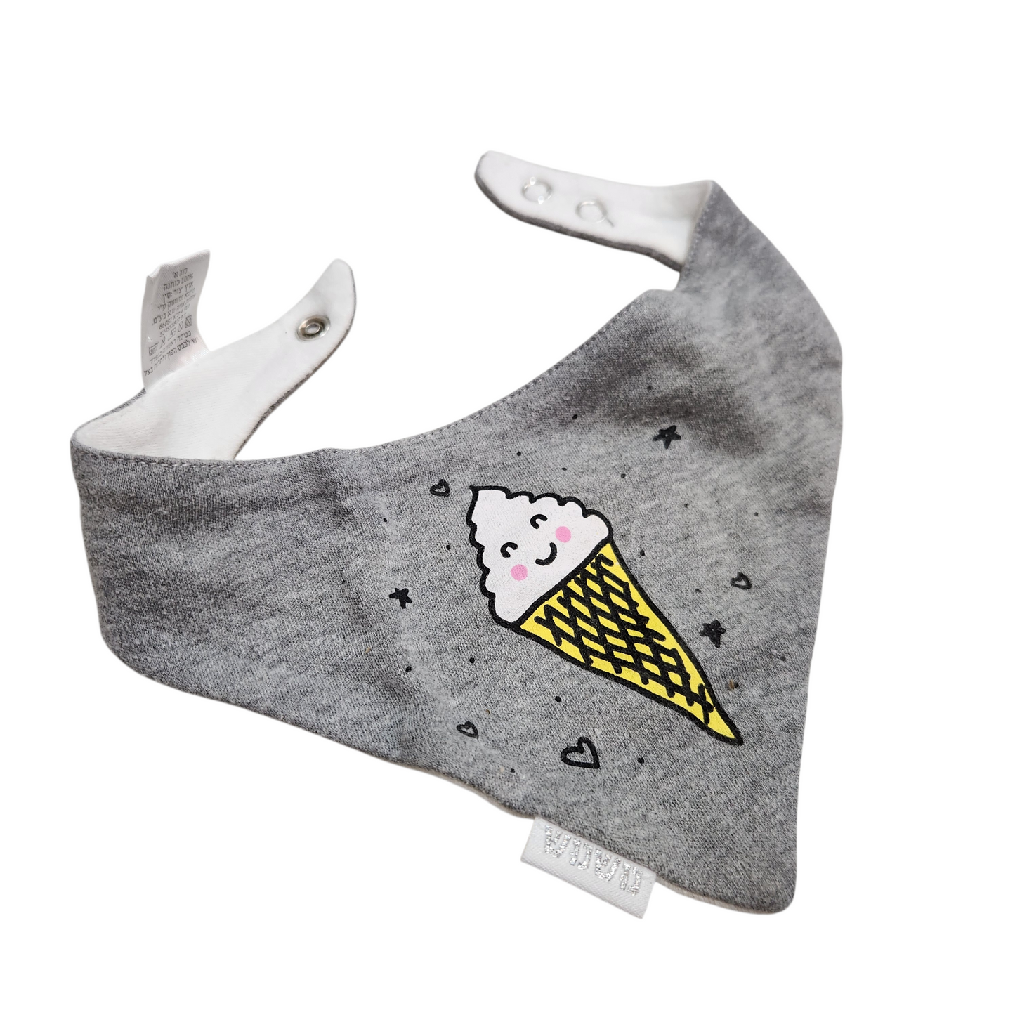 נושנוש - סינר בד לתינוקות 0-3 חודשים