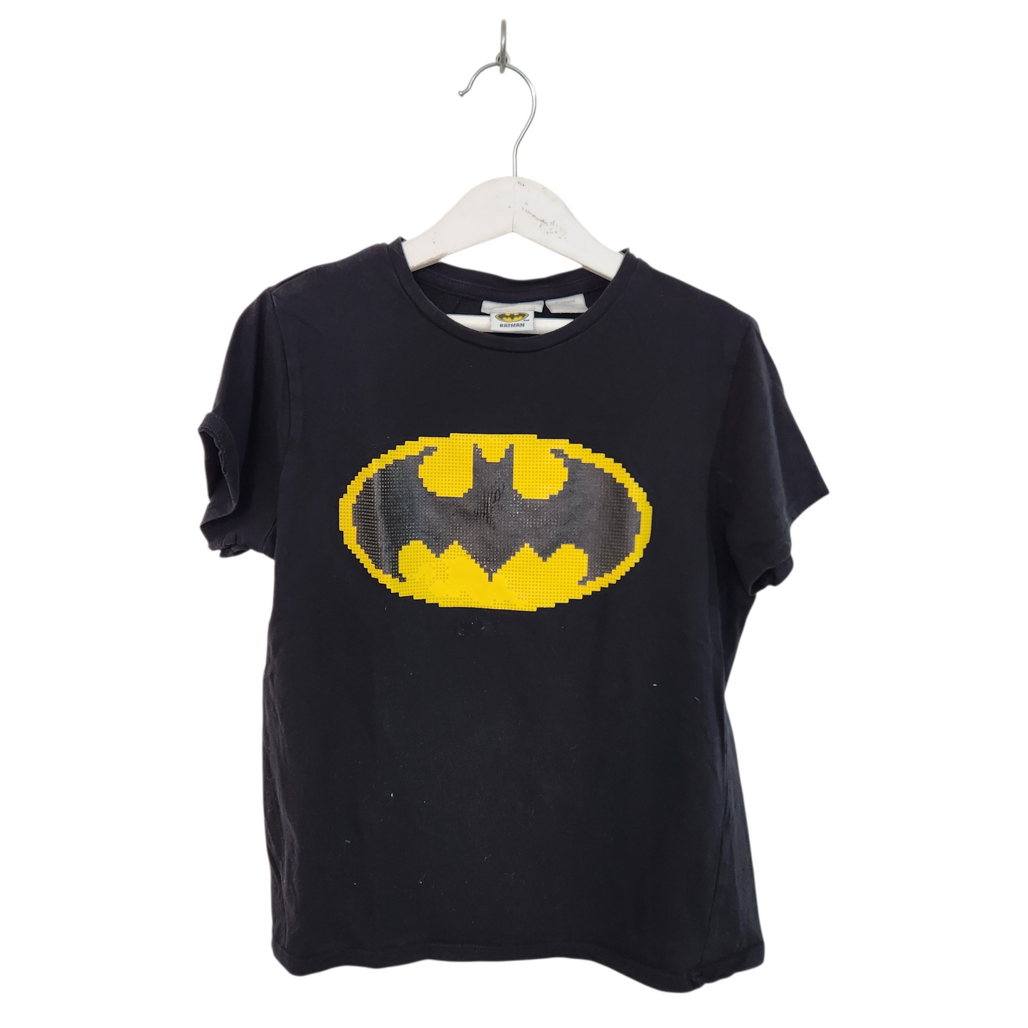 MANGO | חולצה קצרה שחורה הדפס באטמן | לילדים גיל 9 | 134 ס"מ