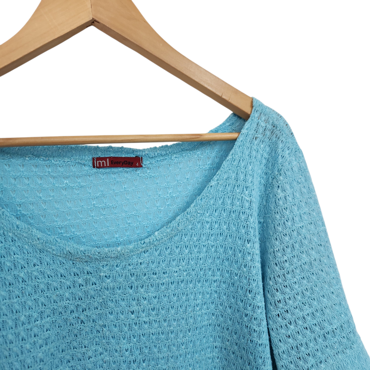 ML | חולצה קצרה לאישה צבע תכלת | מידה 4 XXXL