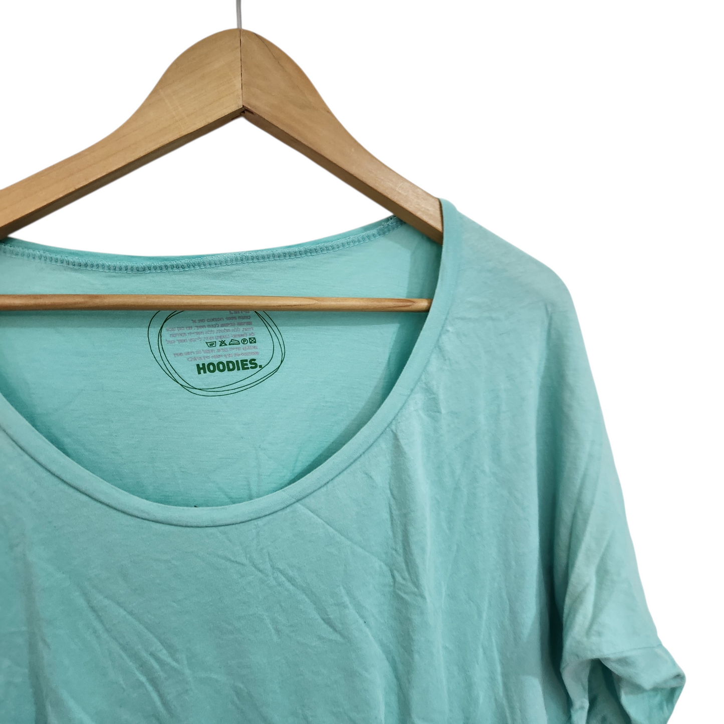 HOODIES | חולצה קצרה צבע תכלת | לאישה מידה L