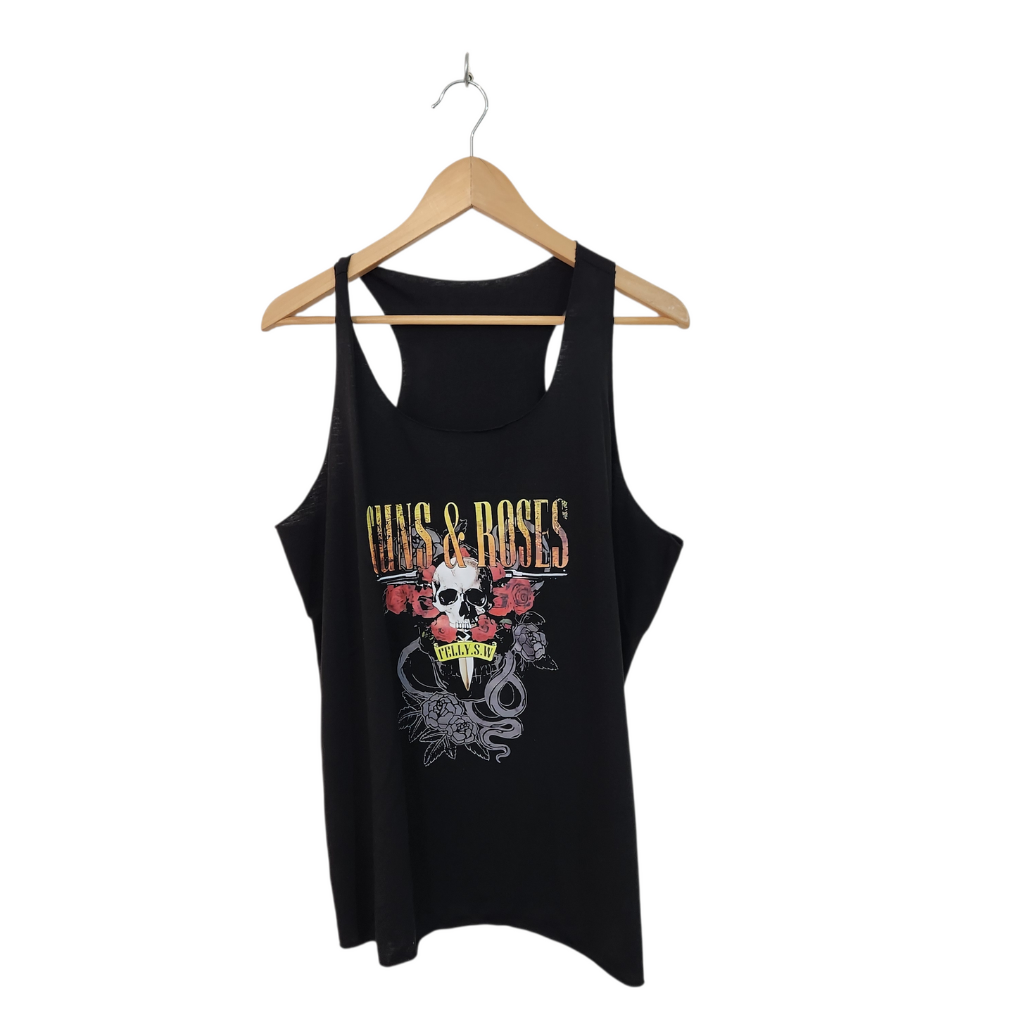 גופיה שחורה עם גולגולת | לגבר מידה L