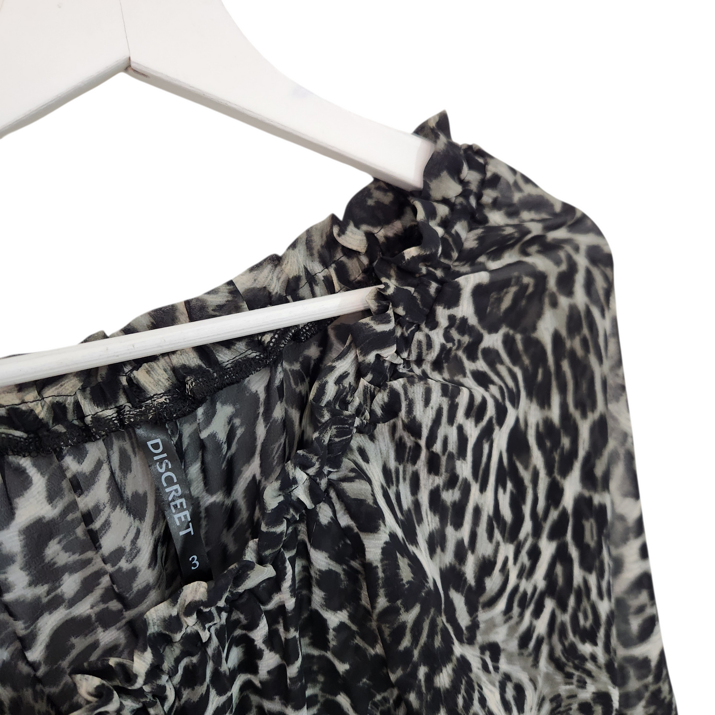 DISCREET | חולצה ארוכה דקה מנומרת | לאישה מידה 3 L