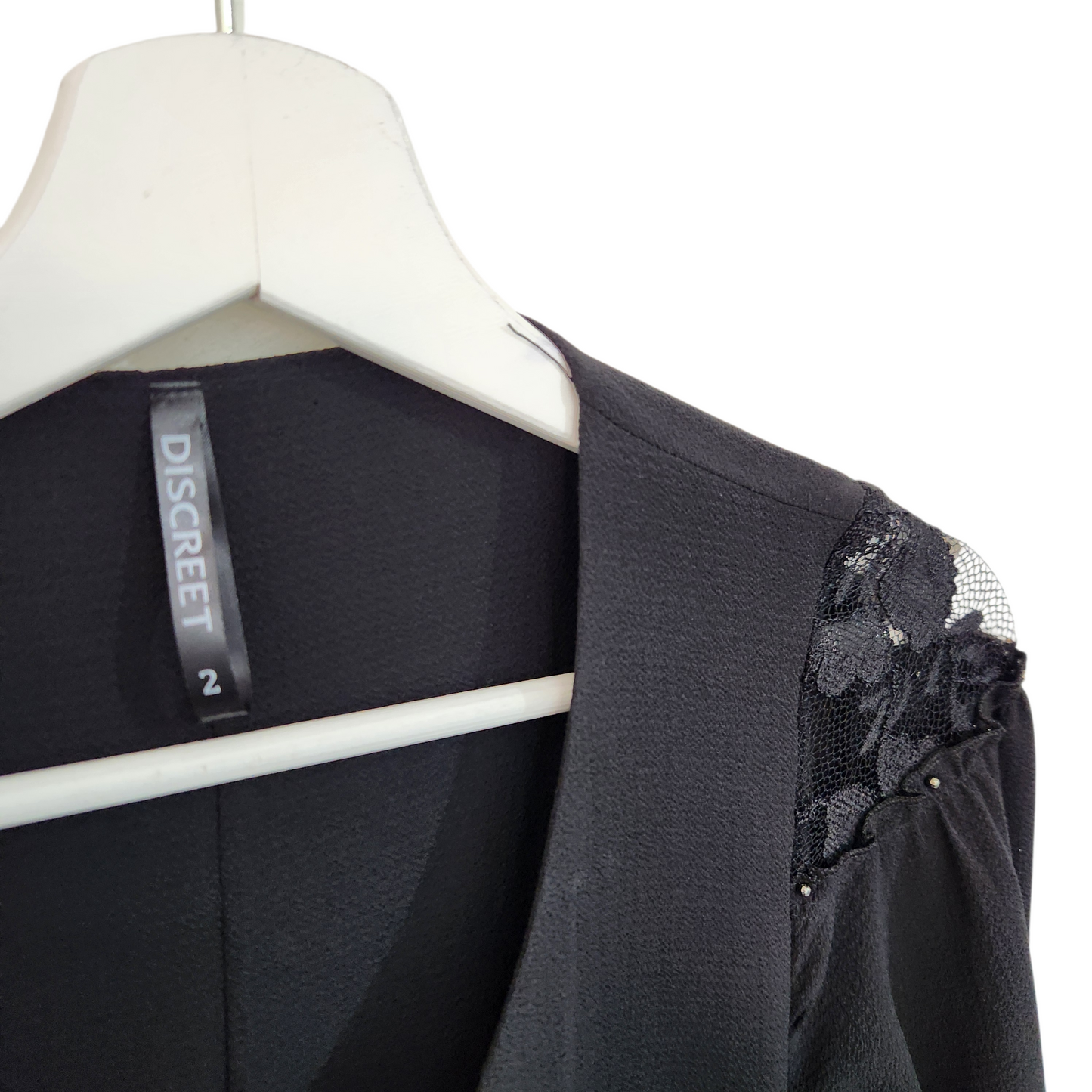 DISCREET | שמלה שרוול ארוך צבע שחור | לאישה מידה 2