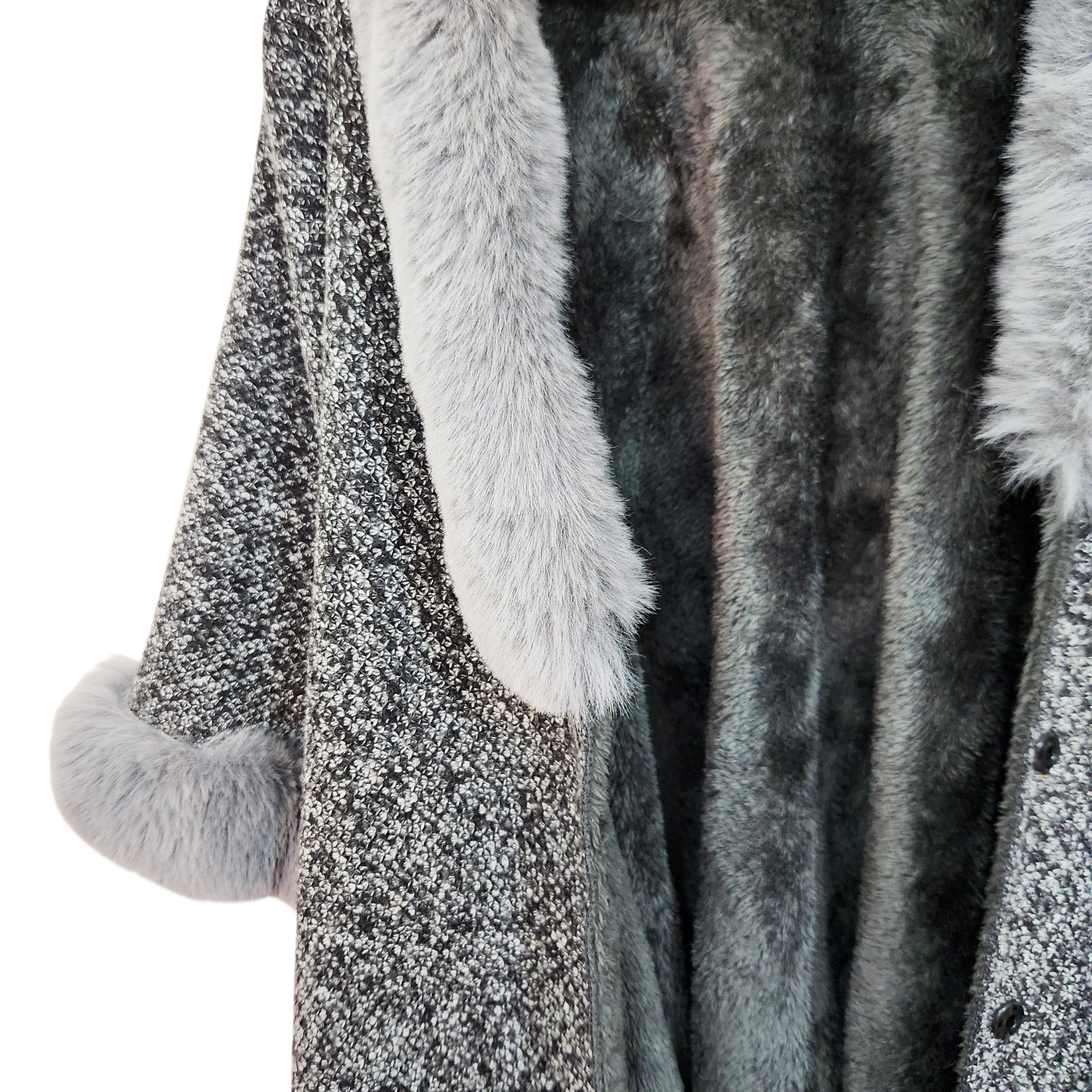 עליונית ויטנג' פרוותית עם פליז פנימי | לאישה מידה XL/XXL