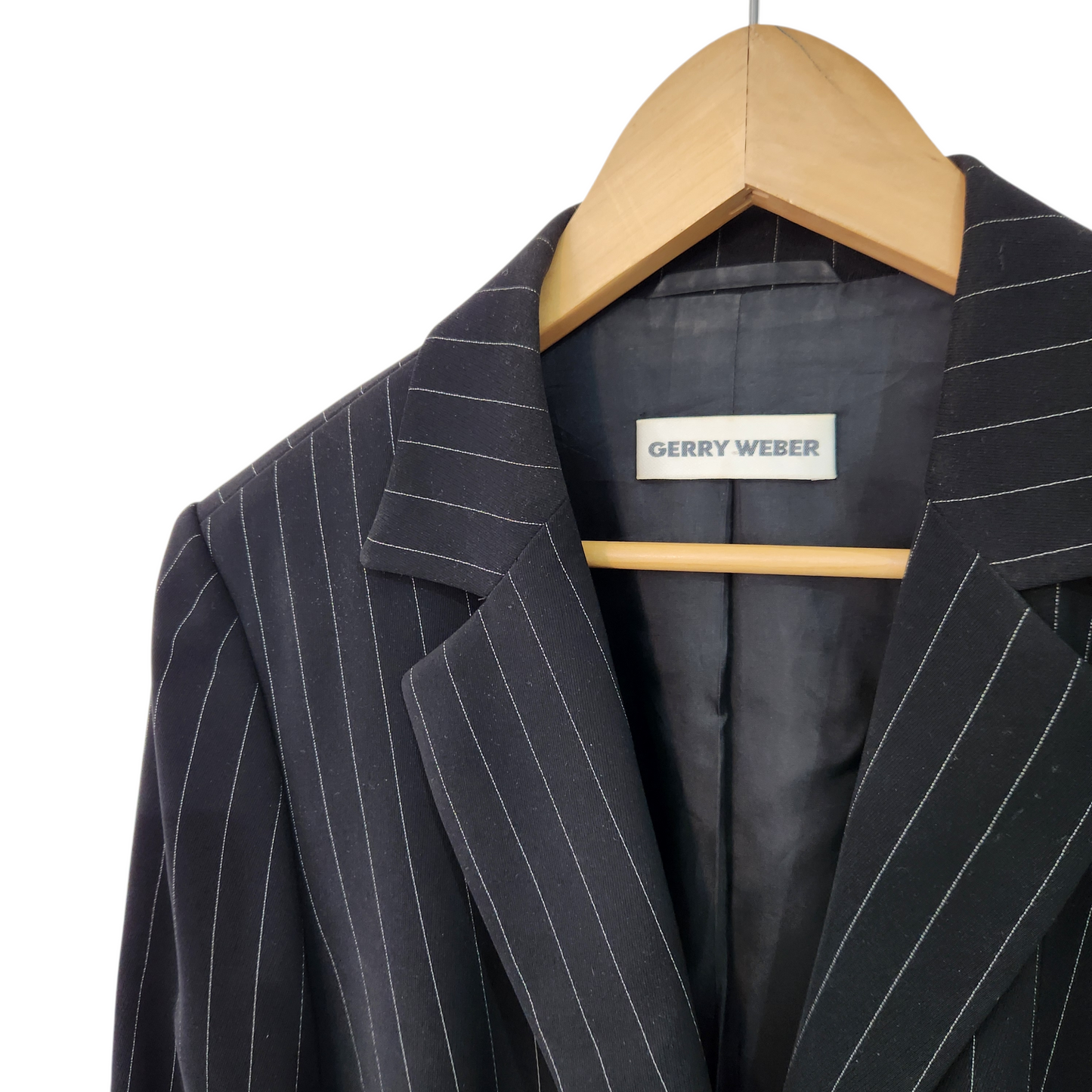 GERRY WEBER | ג'קט פסים וינטג' שחור לאישה מידה 42 XL