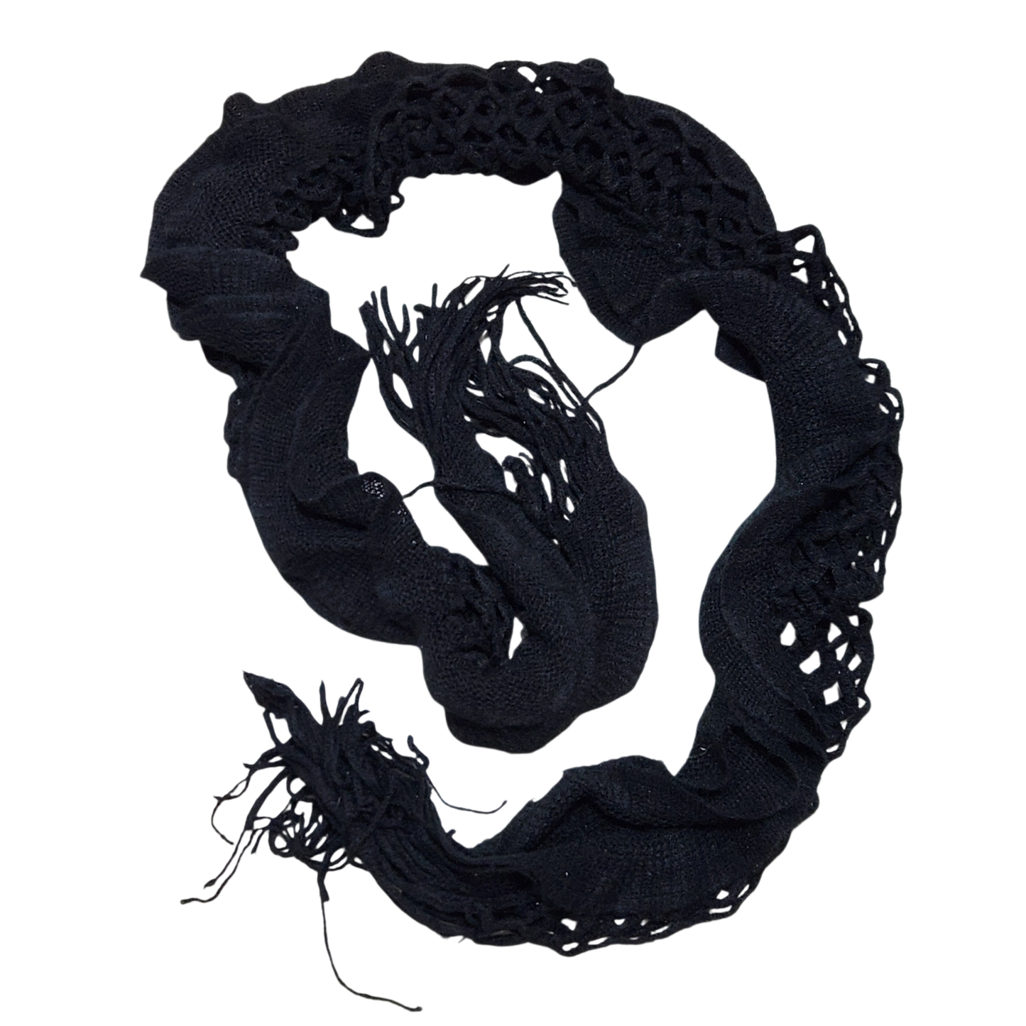 צעיף סרוג שחור