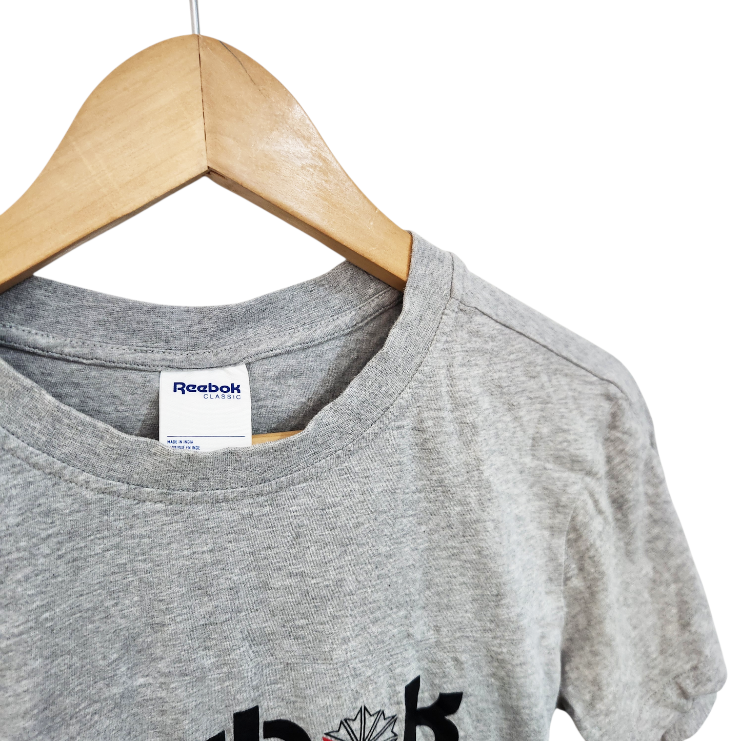 REEBOK | חולצה קצרה צבע אפור | לאישה מידה M