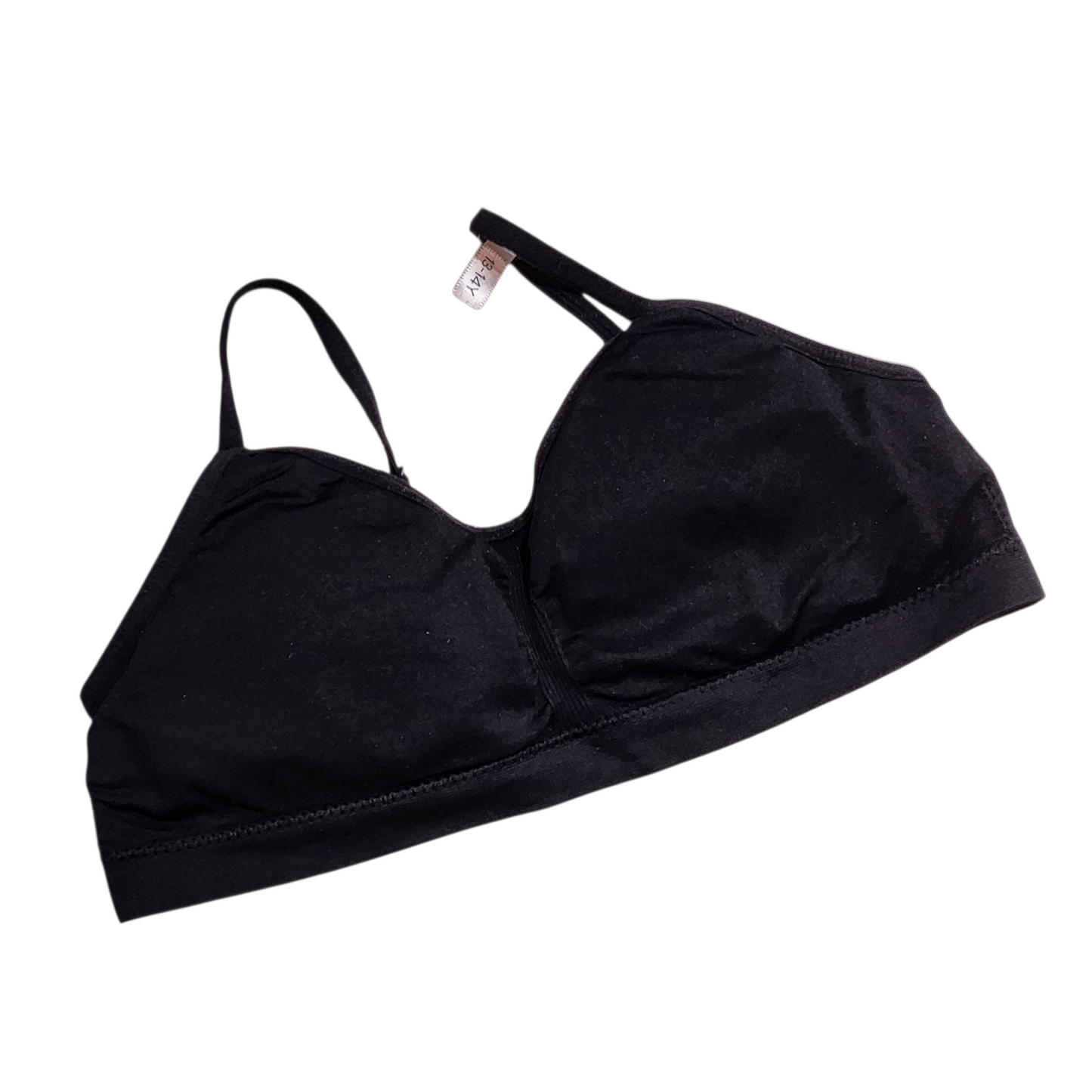 DELTA | חזיית בד צבע שחור | לילדות גיל 13-14