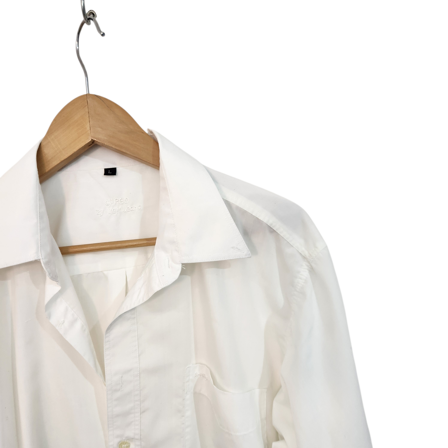 CARGO | חולצה מכופתרת צבע לבן | לגבר מידה L