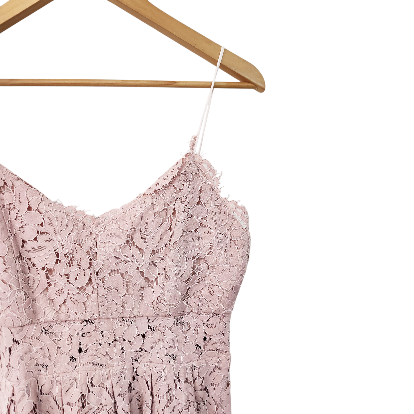 INK | שמלת תחרה צבע ורוד עתיק | לאישה מידה S