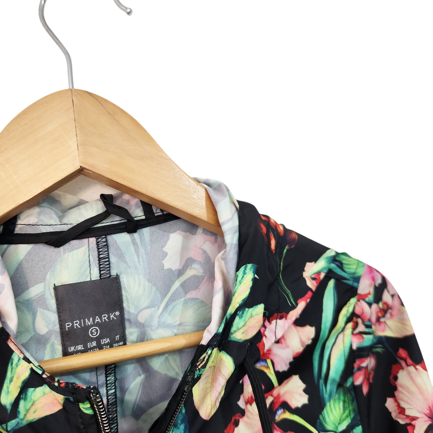 PRIMARK | מעיל ניילון פרחוני דק | לאישה מידה S