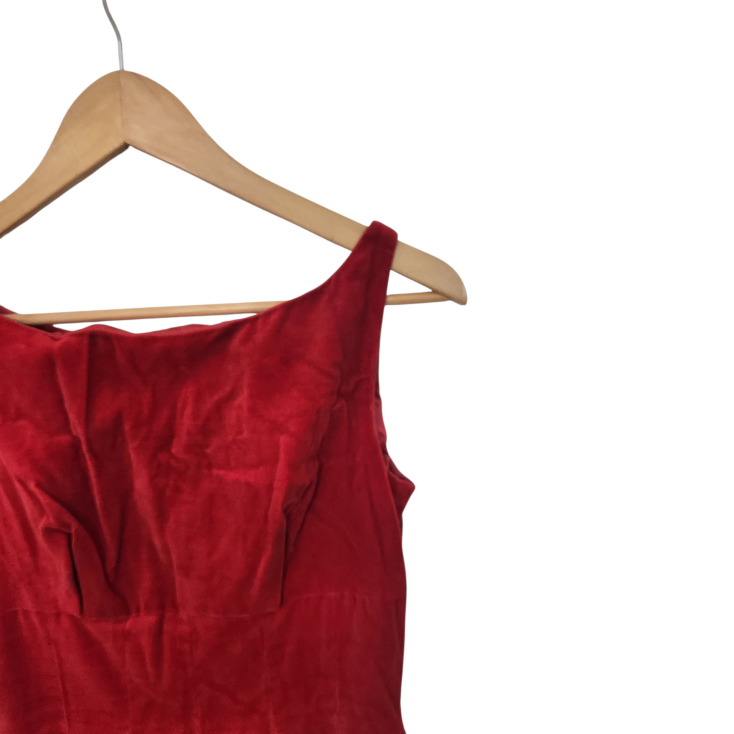 BETTY BACLAY | שמלת קטיפה וינטג' צבע אדום | לאישה מידה S