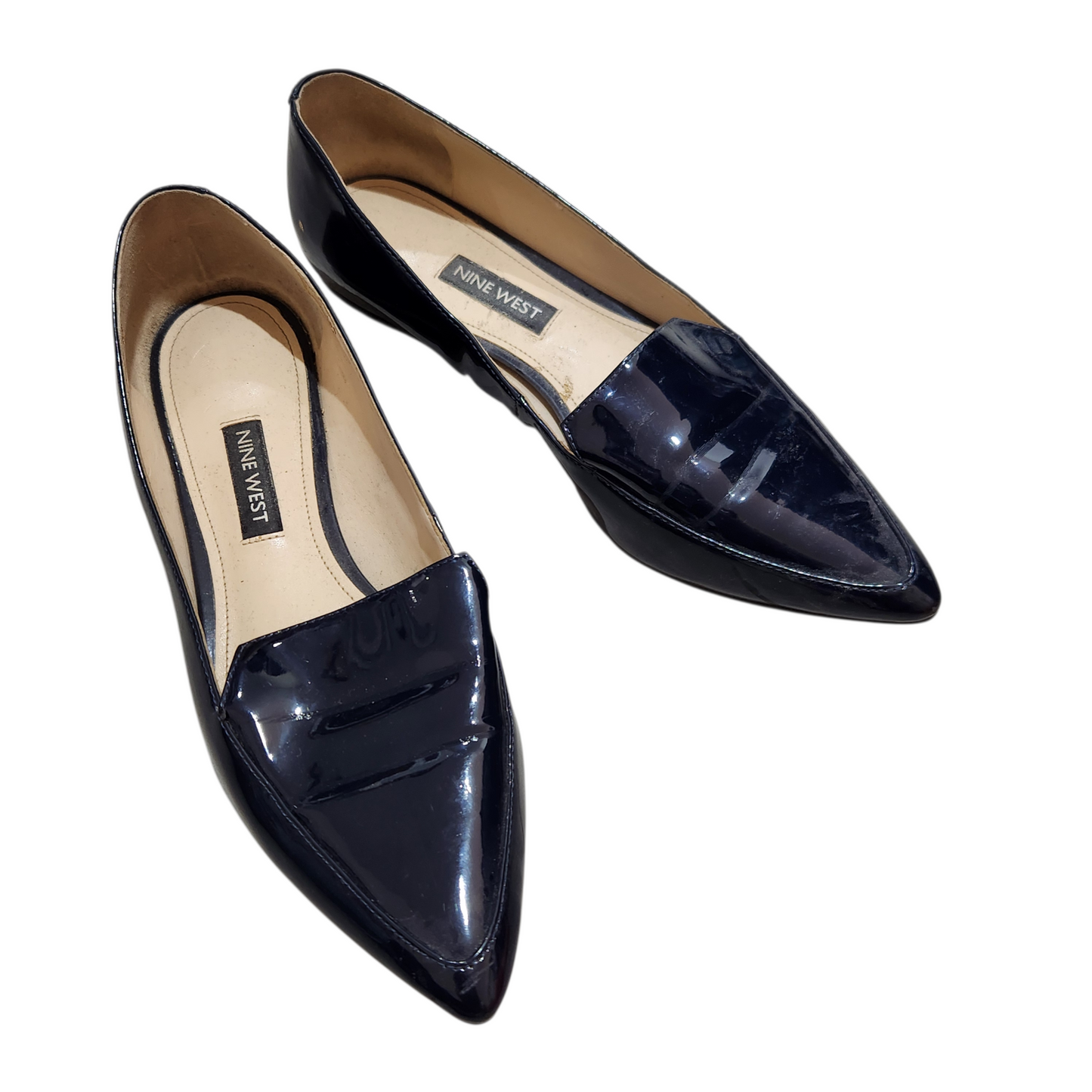 NINE WEST | נעלי נשים מבריקות צבע כחול כהה | מידה 36