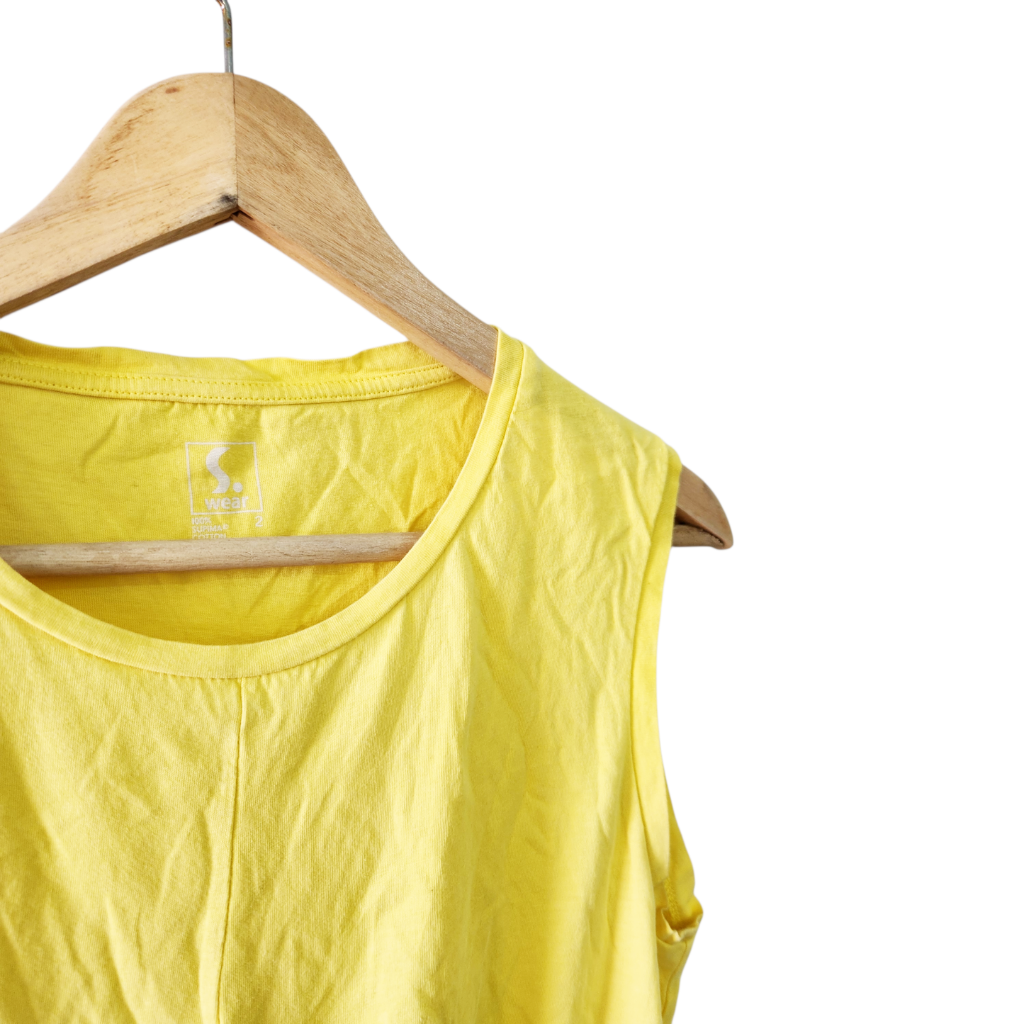 S.WEAR | חולצה קצרה צבע צהוב | לאישה מידה 2 M