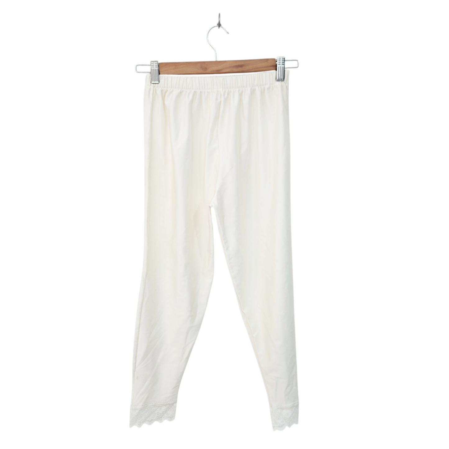 מכנסי סטן צבע קרם | לאישה מידה S