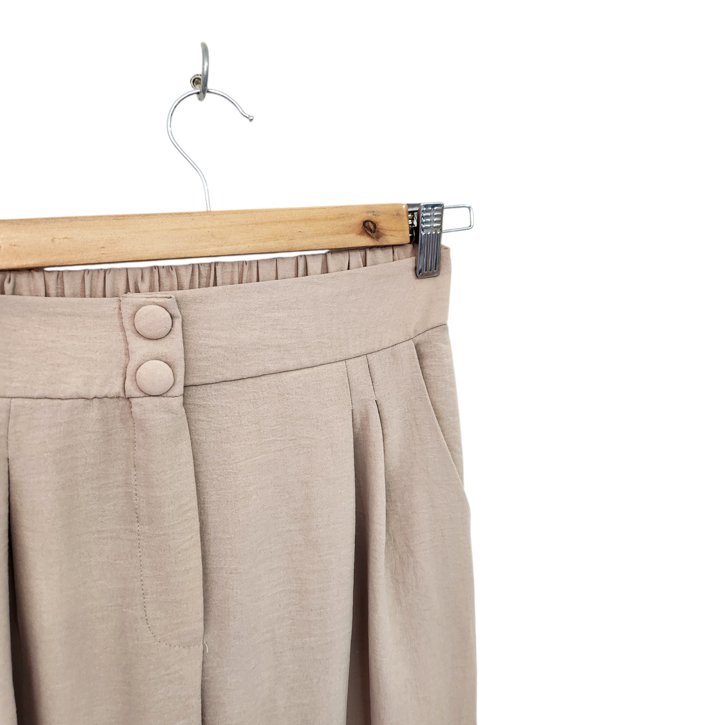FASHION CLUB | מכנסיים ארוכים דקים צבע בז' | לאישה מידה S