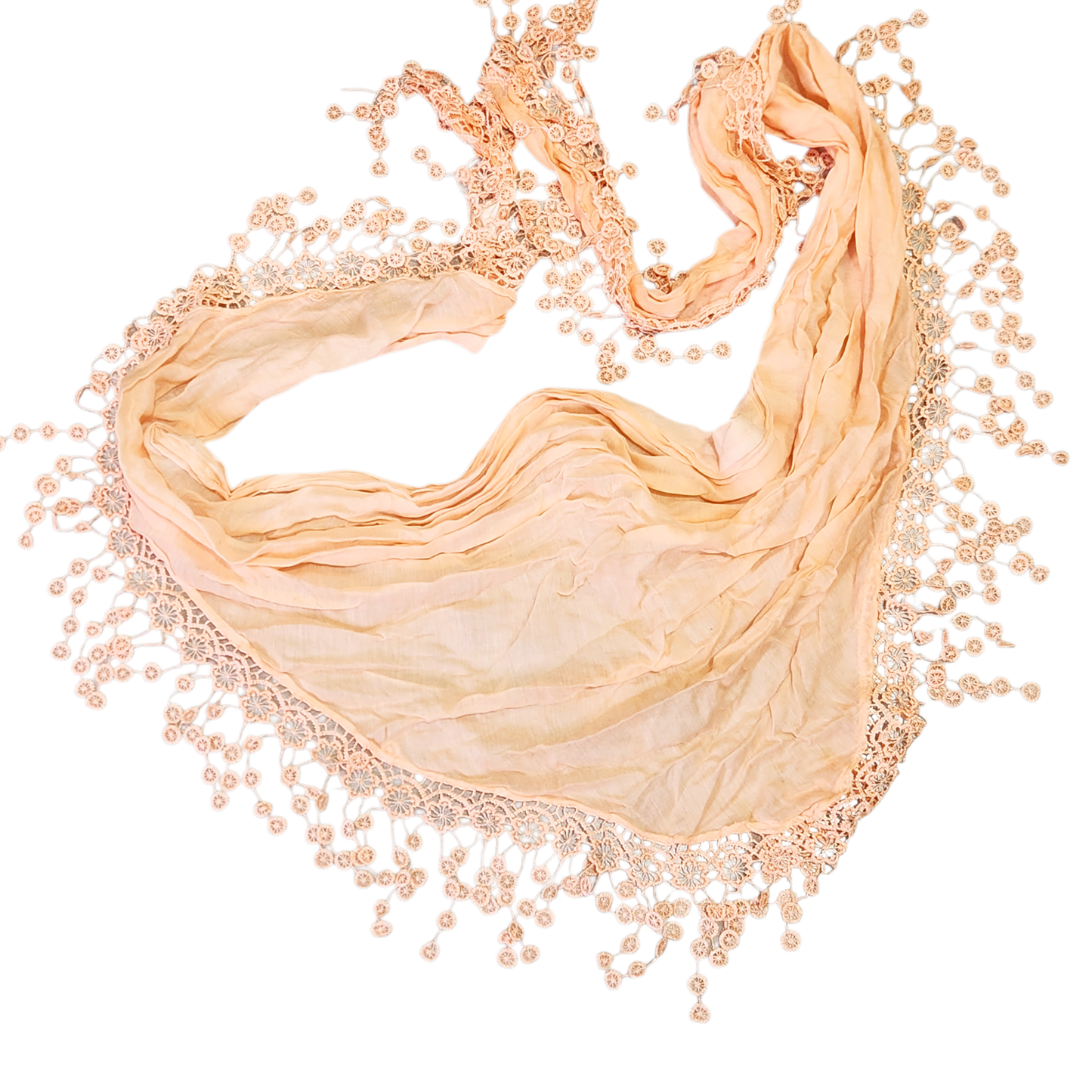 צעיף פרנזים כתום אפרסק