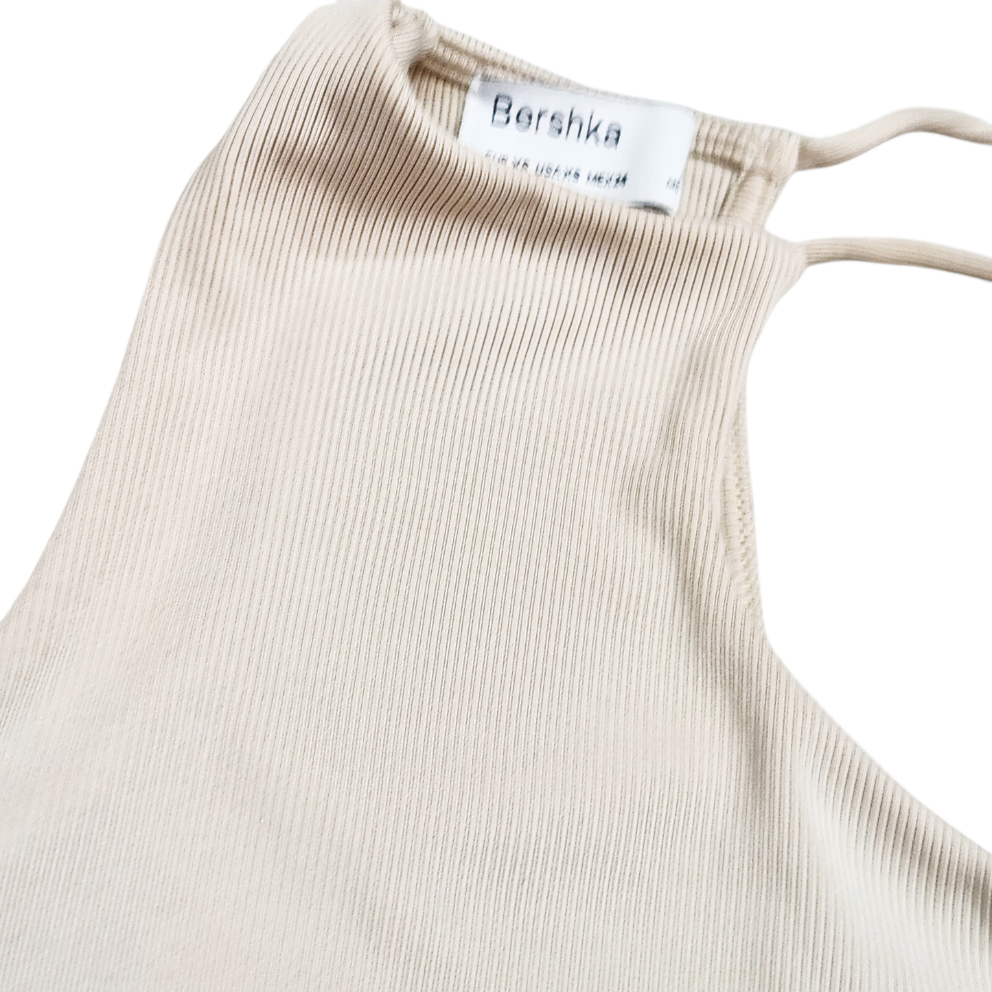 BERSHKA | גופייה / טופ צבע בז | לאישה מידה XS