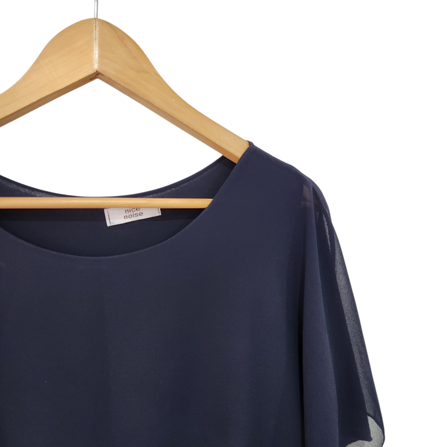 NICE NOISE | חולצה קצרה צבע כחול לאישה מידה XL