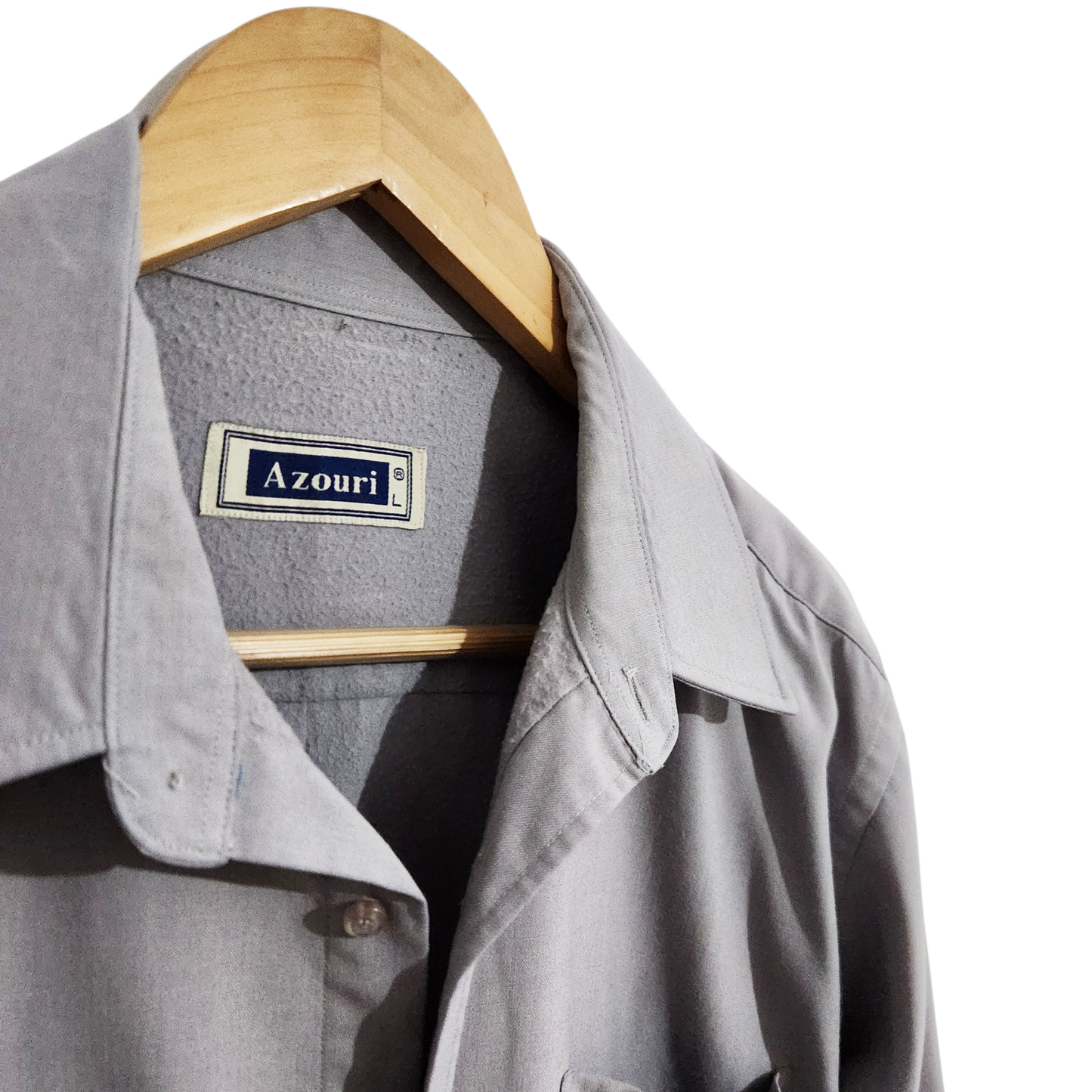 AZOURI | חולצה מכופתרת לגבר מידה L | כתם פיצי