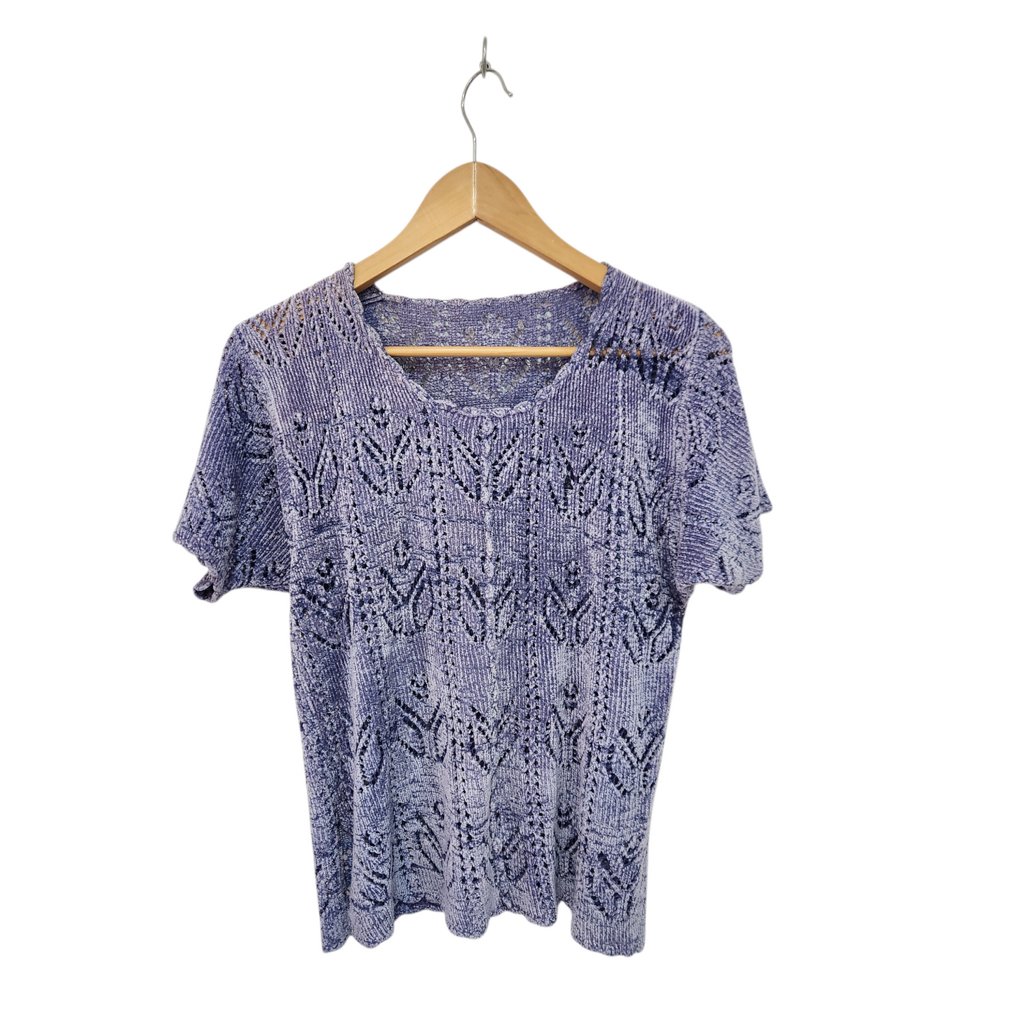 חולצת סריג וינטג' קצרה לאישה מידה M