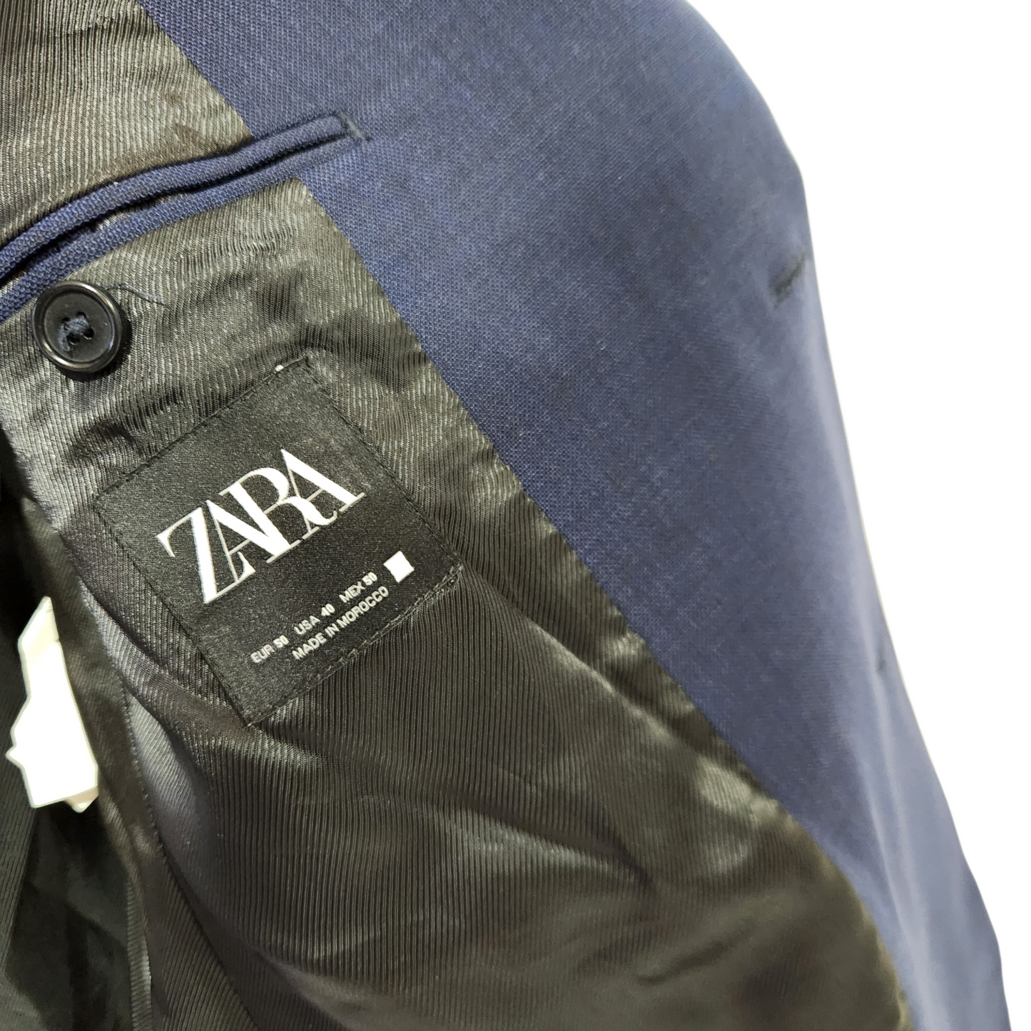 ZARA | ג'קט כחול כהה לגבר | מידה אירפאית 50 | אמריקאית 40