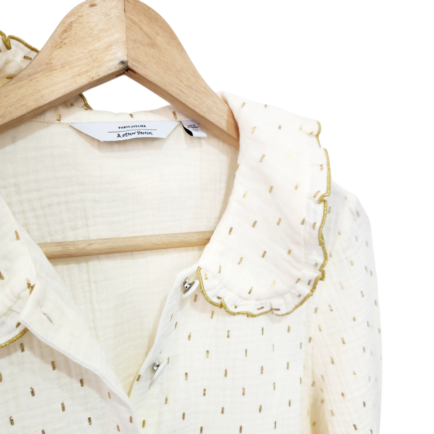 PARIS ATELIER | חולצה ארוכה דקה מכופתרת | לאישה מידה XS