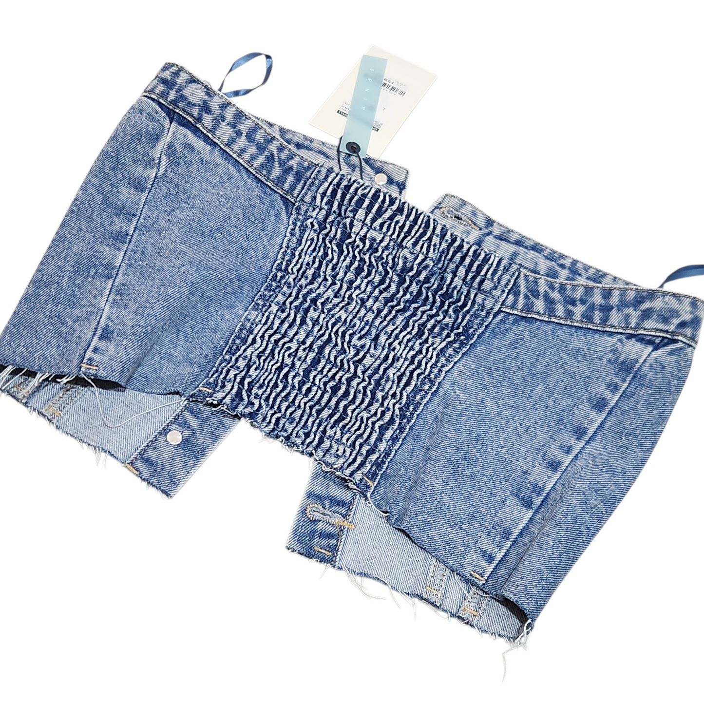 TWENTYFOURSEVEN | סטרפלס ג'ינס לאישה מידה XS | חדש עם תווית