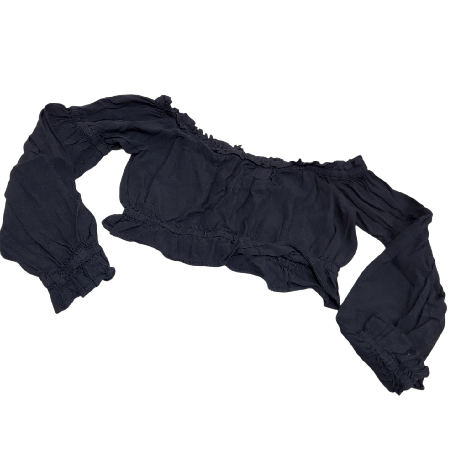 STUDIO PASHA | חולצת בטן צבע שחור שרוול ארוך | לאישה מידה XS