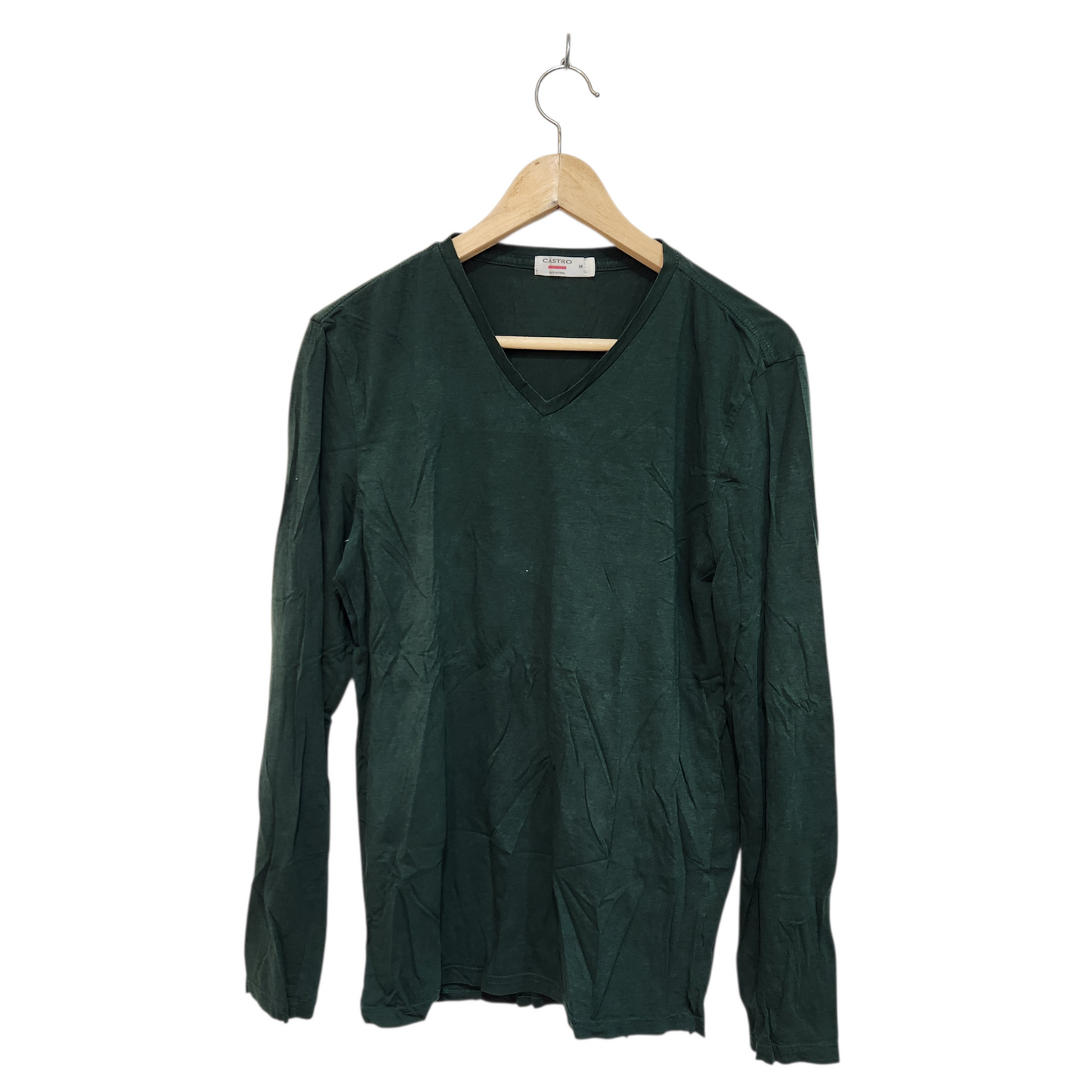 CASTRO | חולצה ארוכה דקה צבע ירוק | לגבר מידה M