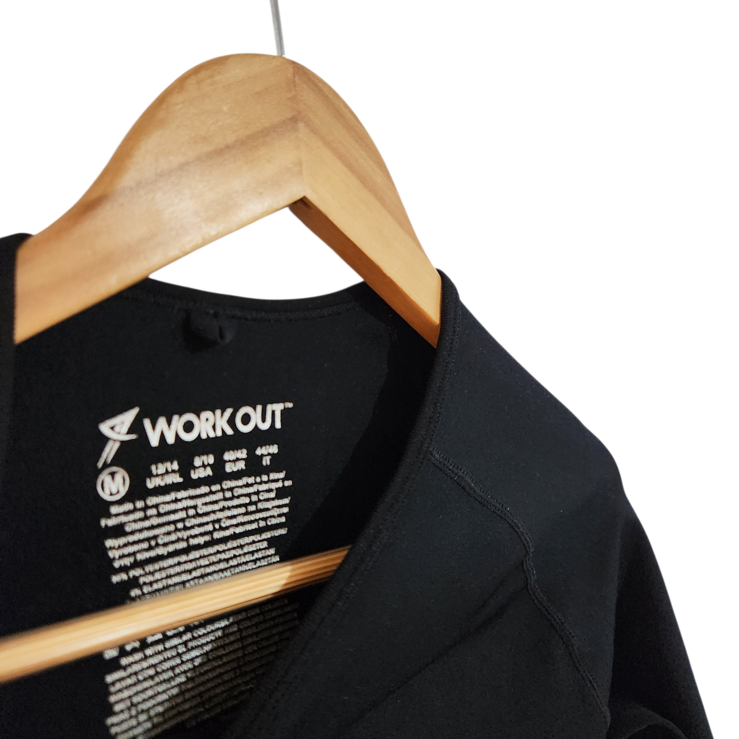 WORKOUT | חולצה ארוכה צבע שחור לאישה מידה M