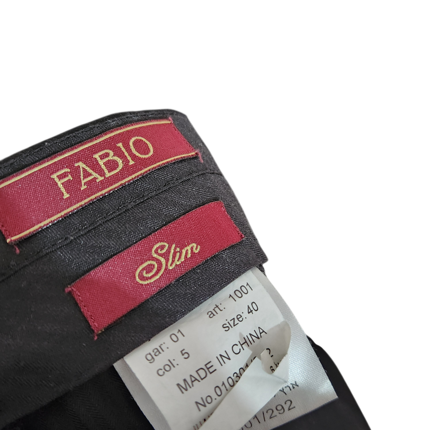 FABIO | מכנסיים ארוכים לגבר מידה 40 | 32אינץ
