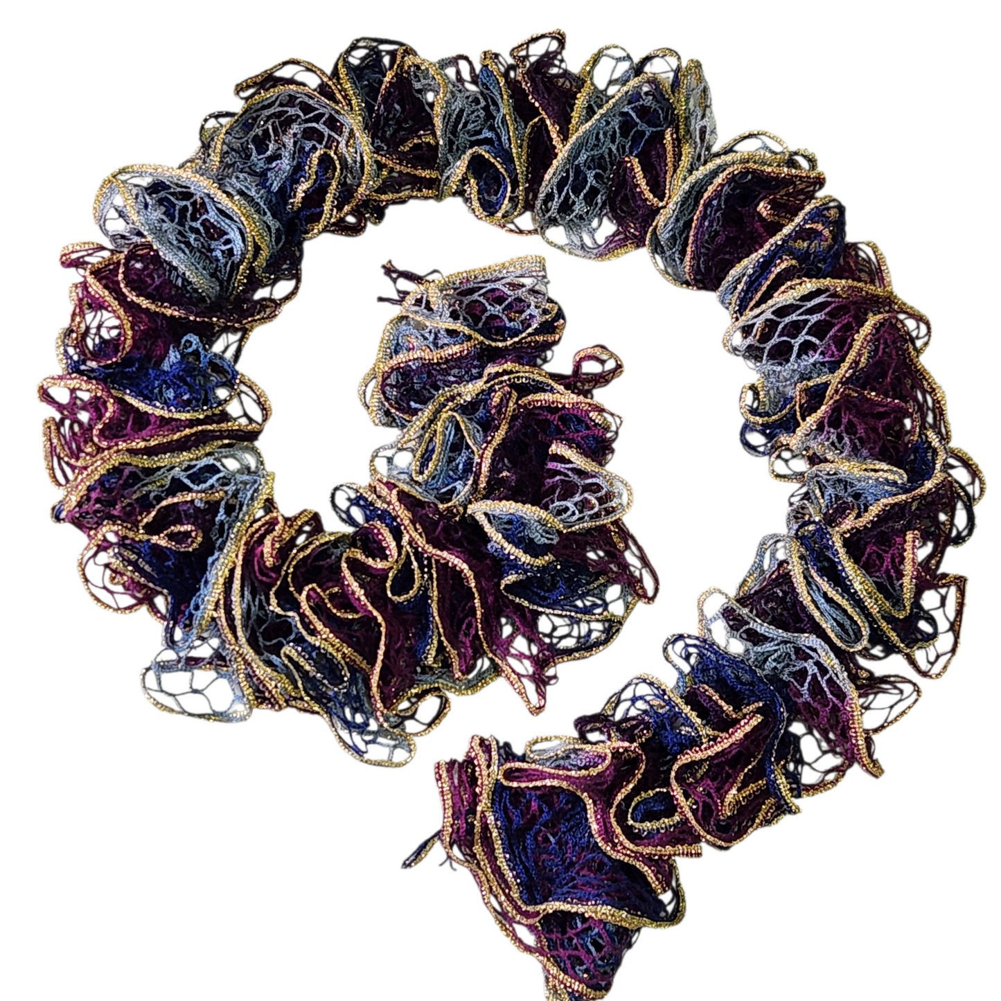 צעיף סרוג מעוצב עבודת יד