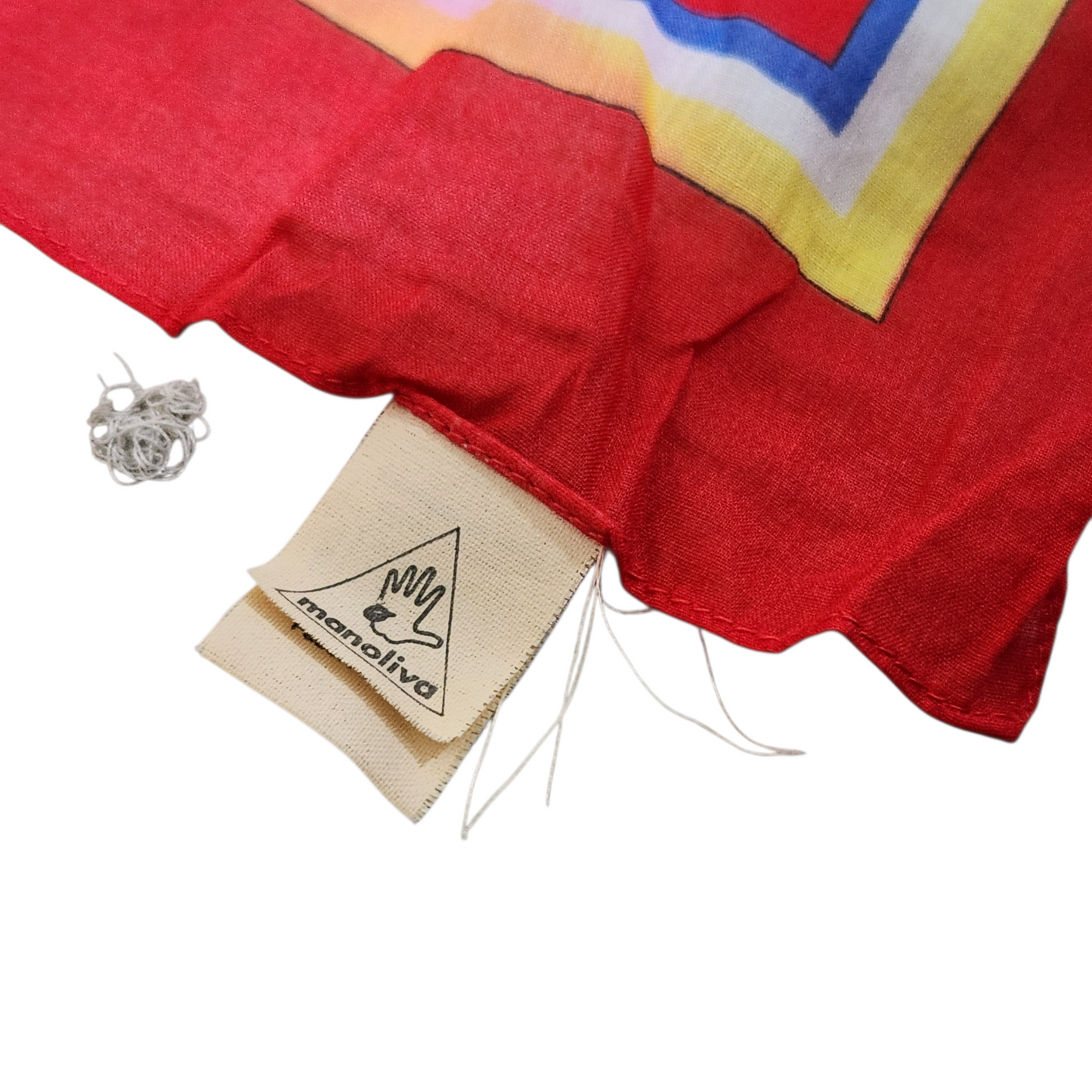 MANOLIVA | מטפחת וינטג' הדפס סירות | שנות ה80-90