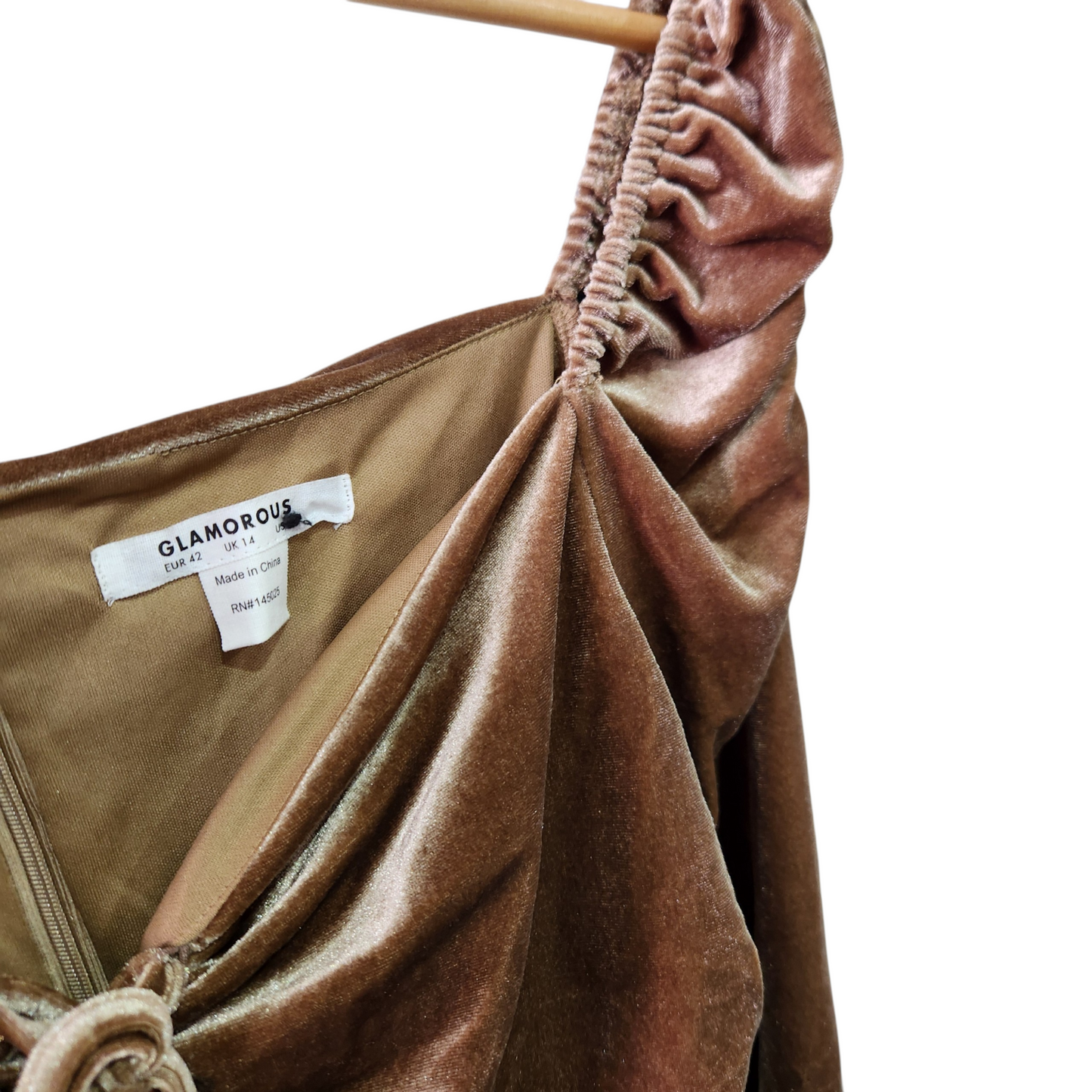 GLAMOROUS | שמלת קטיפה לאישה מידה 42