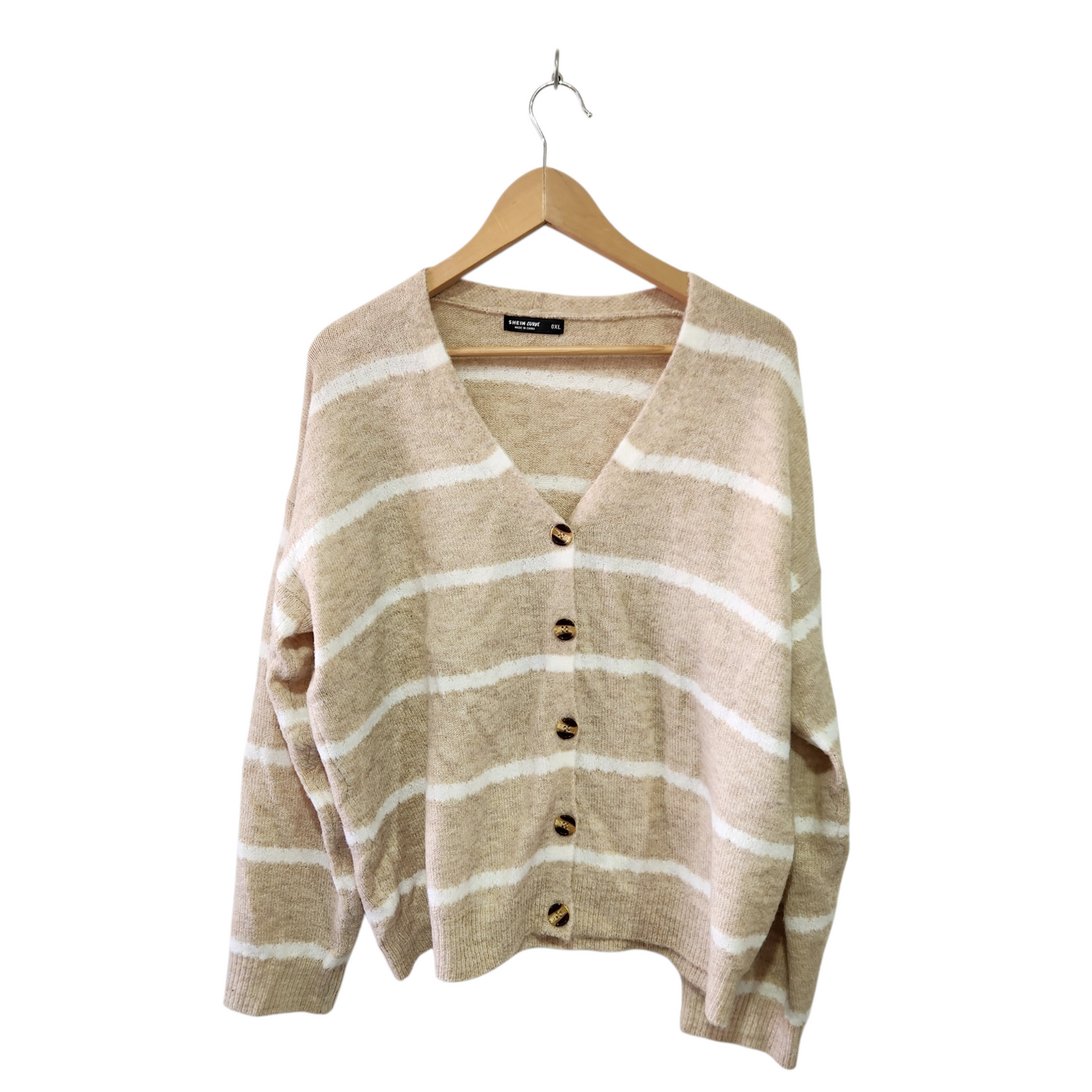 SHEIN | חולצת סריג מכופתרת לאישה מידה XL