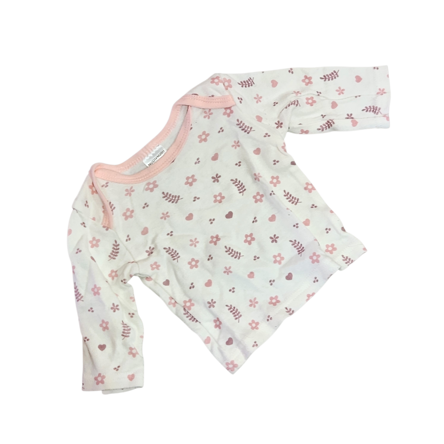 NUSH NUSH | חולצה ארוכה דקה לתינוקות גיל 0-6 חודשים