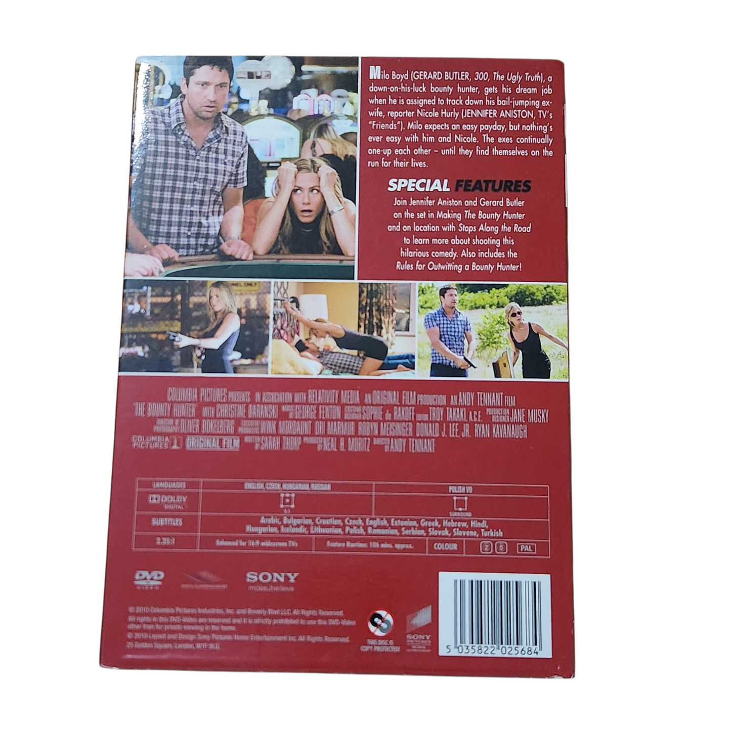 DVD The Bounty Hunter | צייד הראשים – ג'ניפר אניסטון