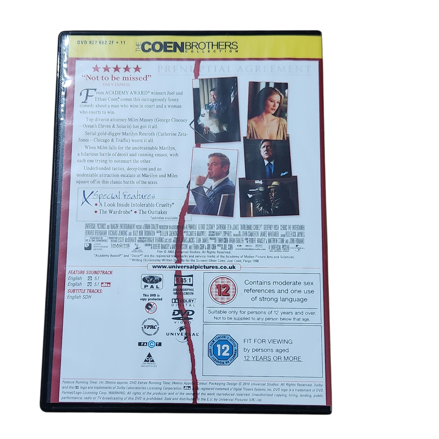 DVD Intolerable Cruelty | אכזריות בלתי נסבלת – ג'ורג' קלוני